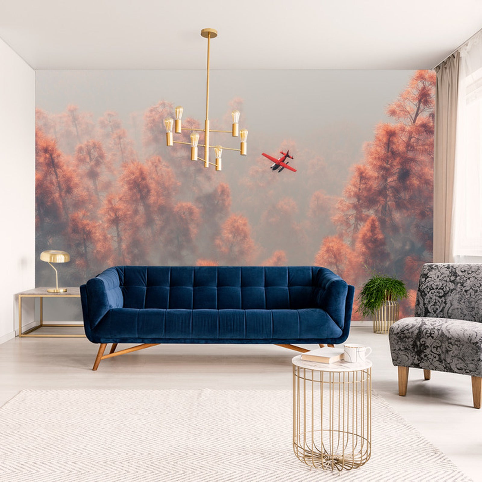 Fototapet Skog I Tåke