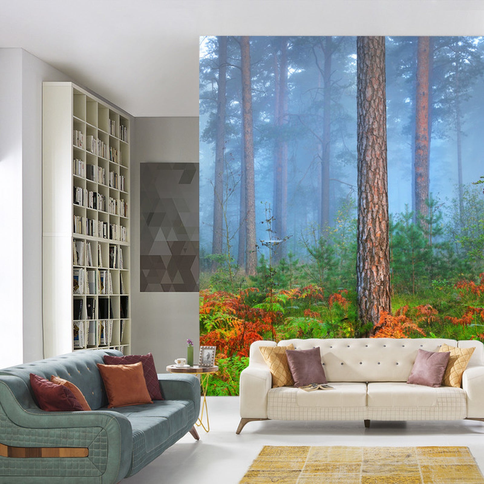 Fototapet Skog I Tåke