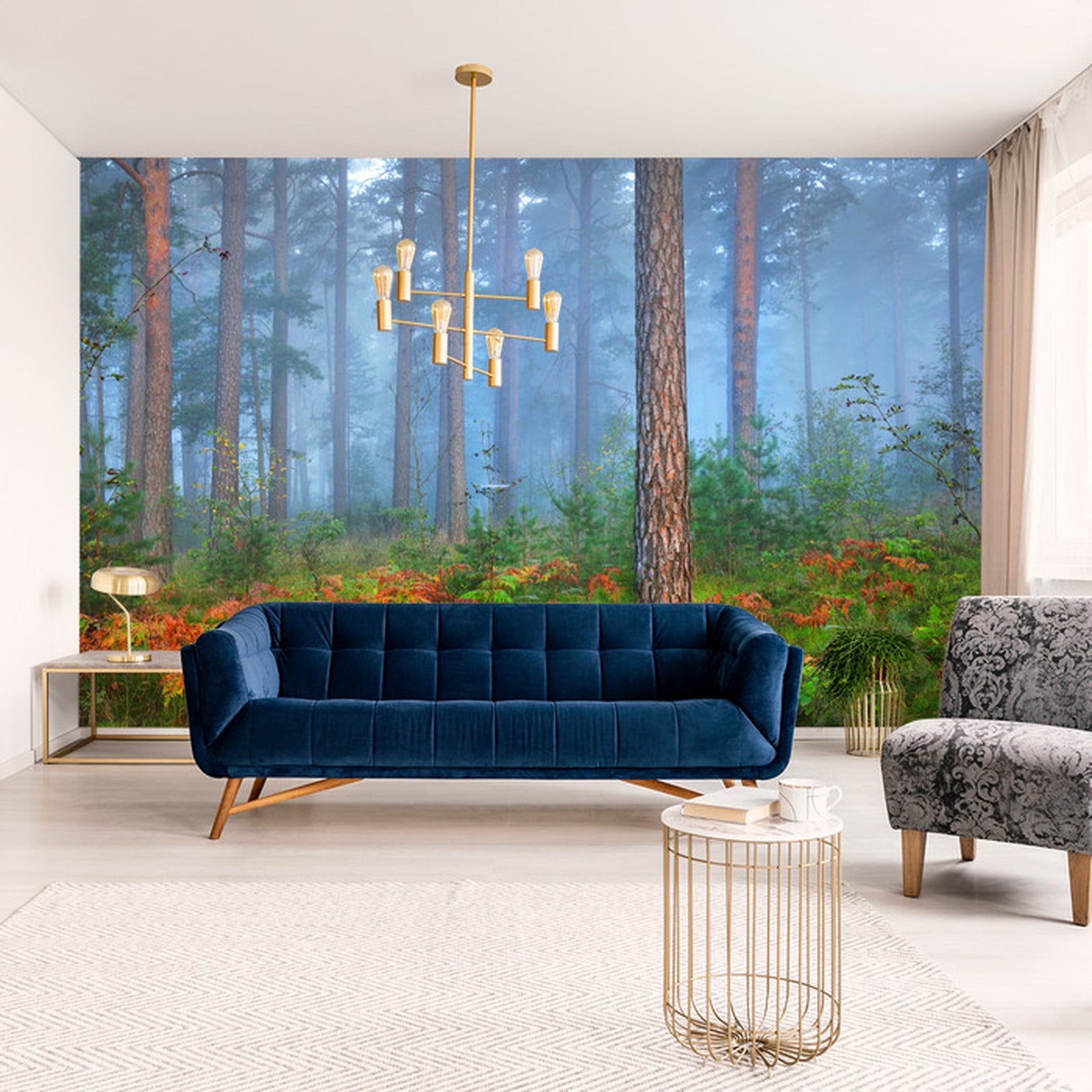 Fototapet Skog I Tåke