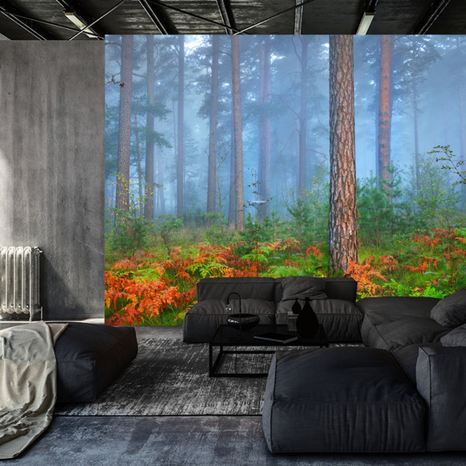 Fototapet Skog I Tåke