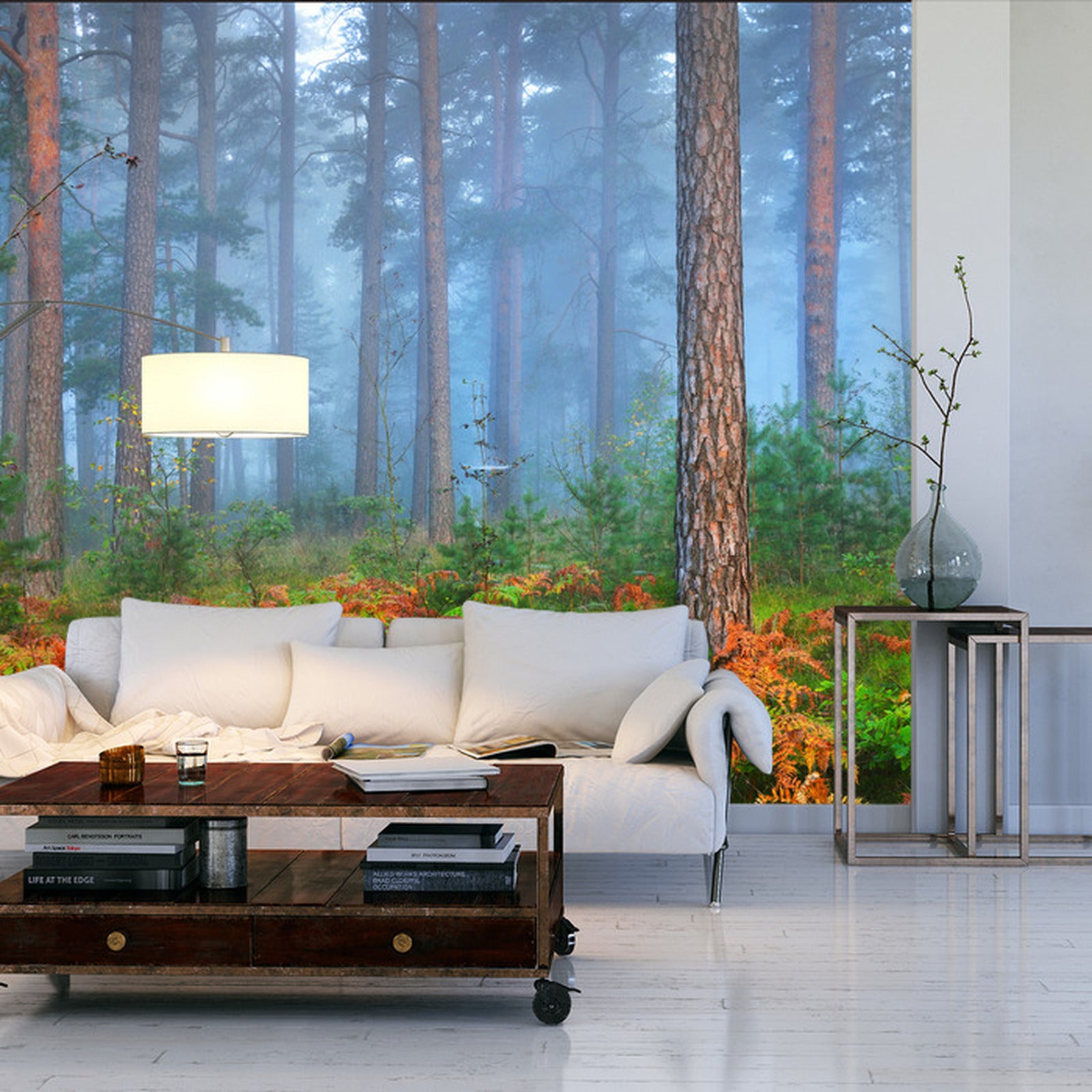 Fototapet Skog I Tåke