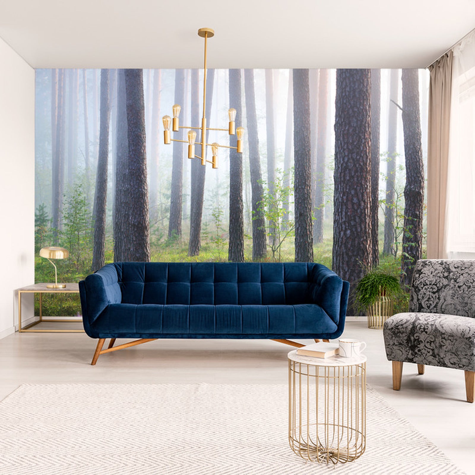 Fototapet Skog I Tåke