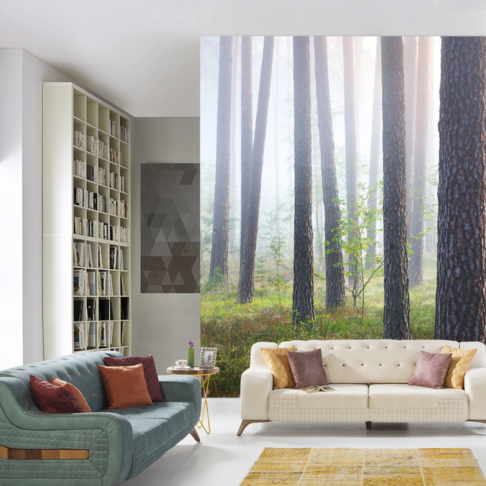 Fototapet Skog I Tåke