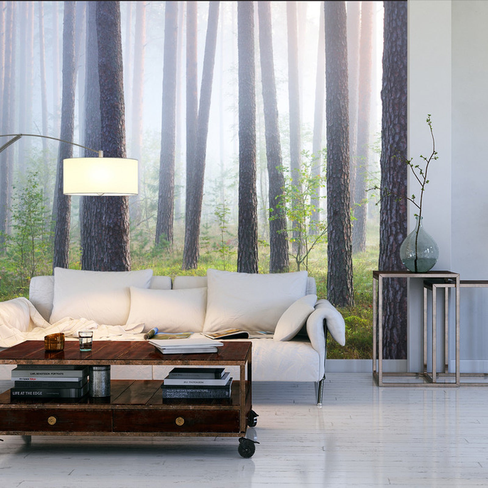 Fototapet Skog I Tåke