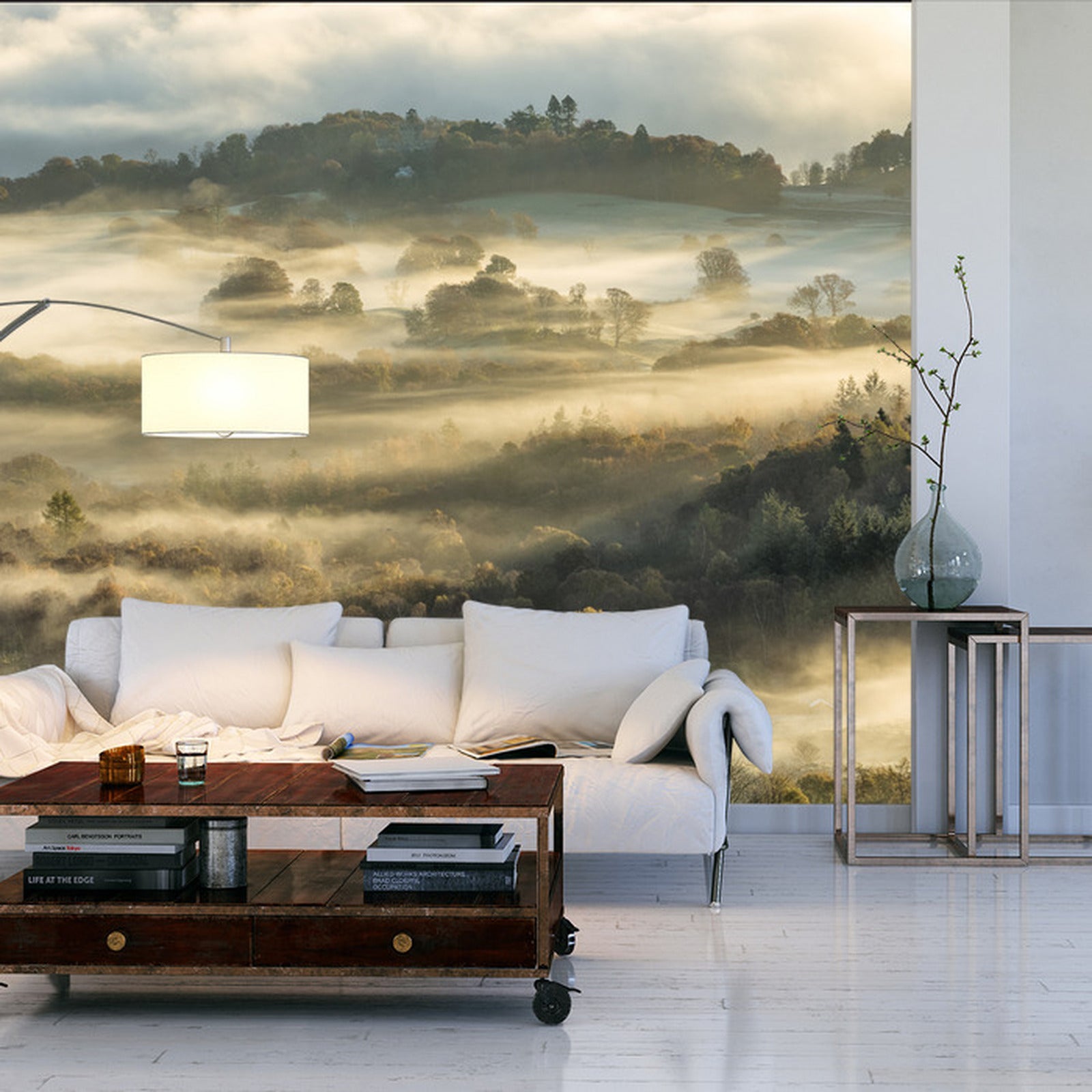 Fototapet Skog og åker