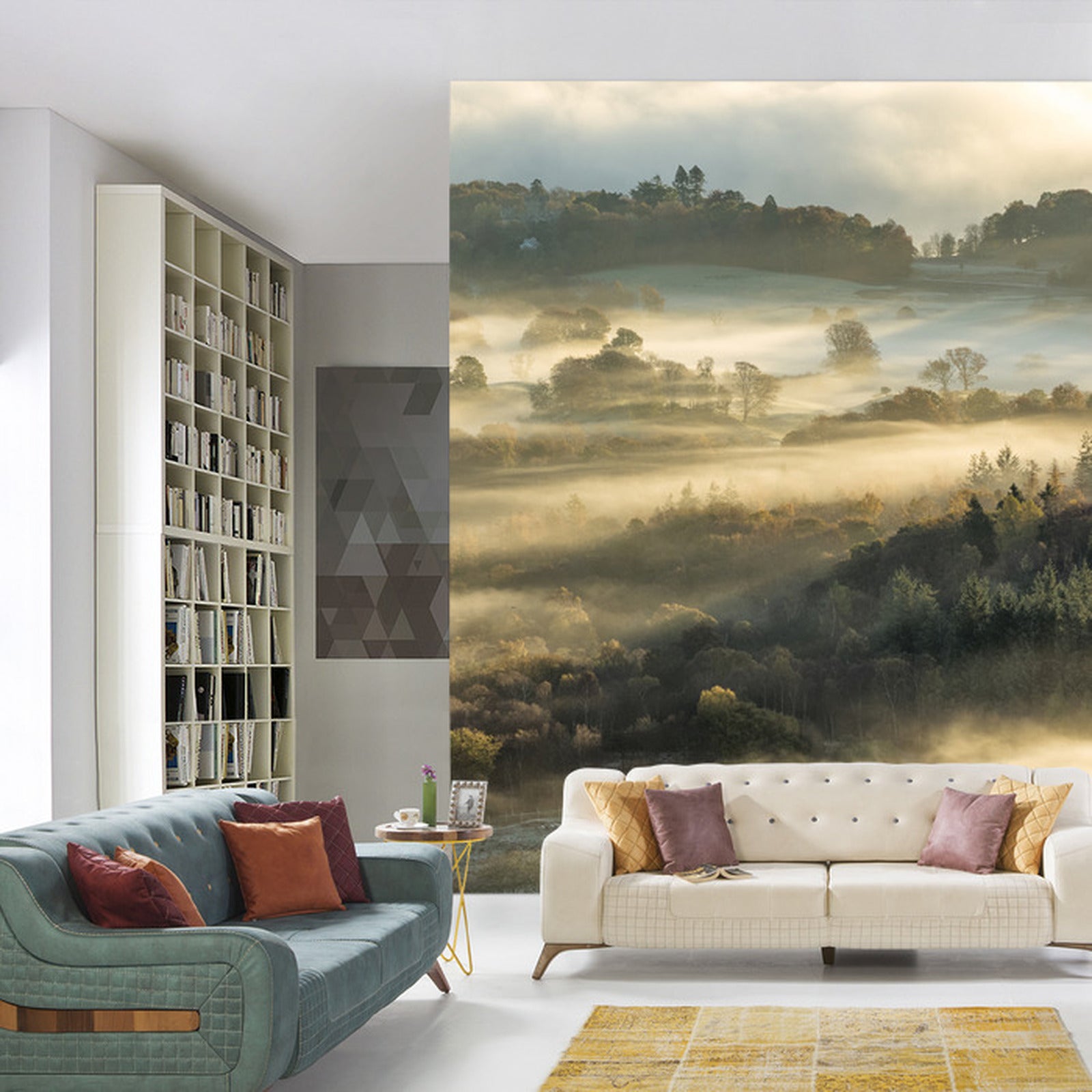 Fototapet Skog og åker