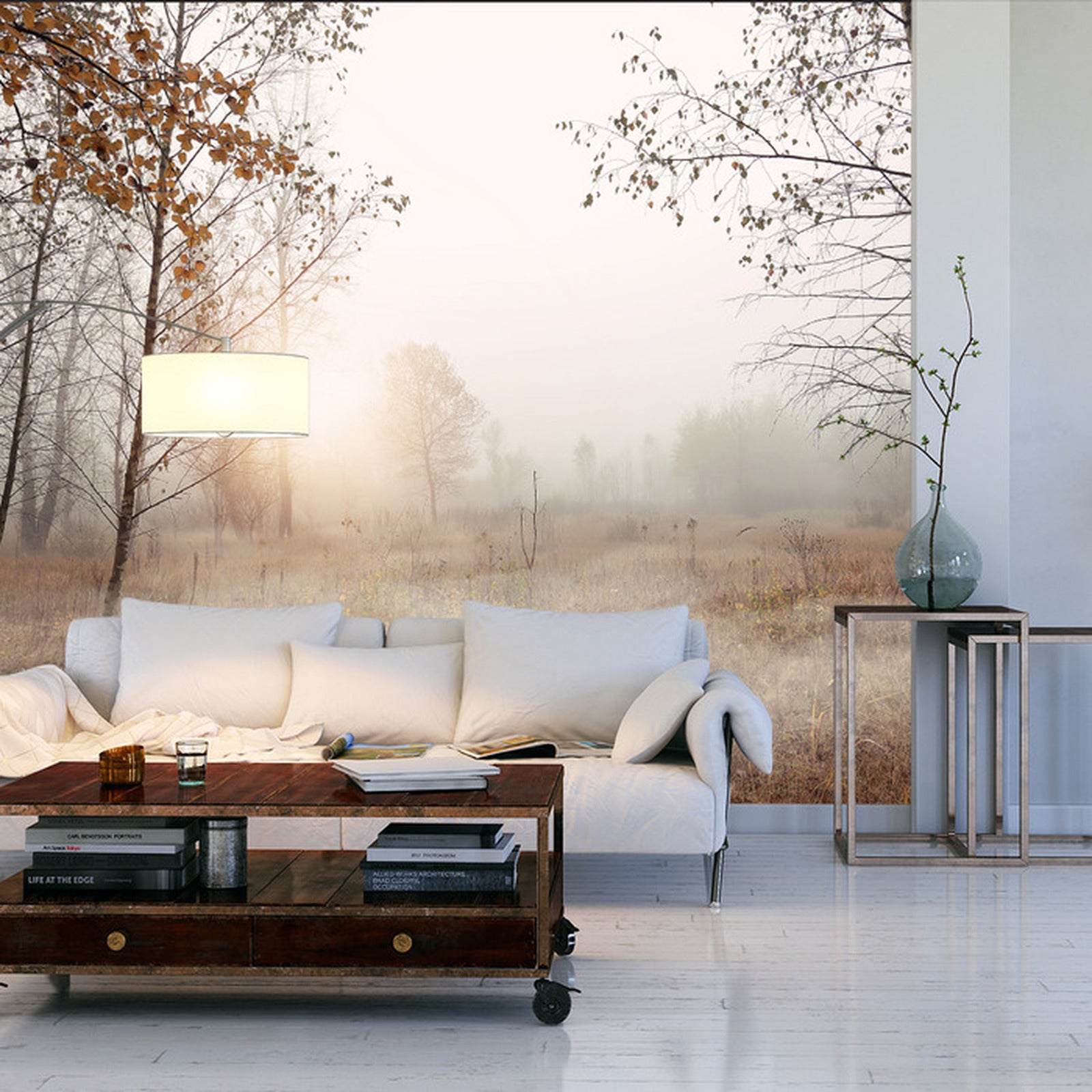 Fototapet Skog I Tåke