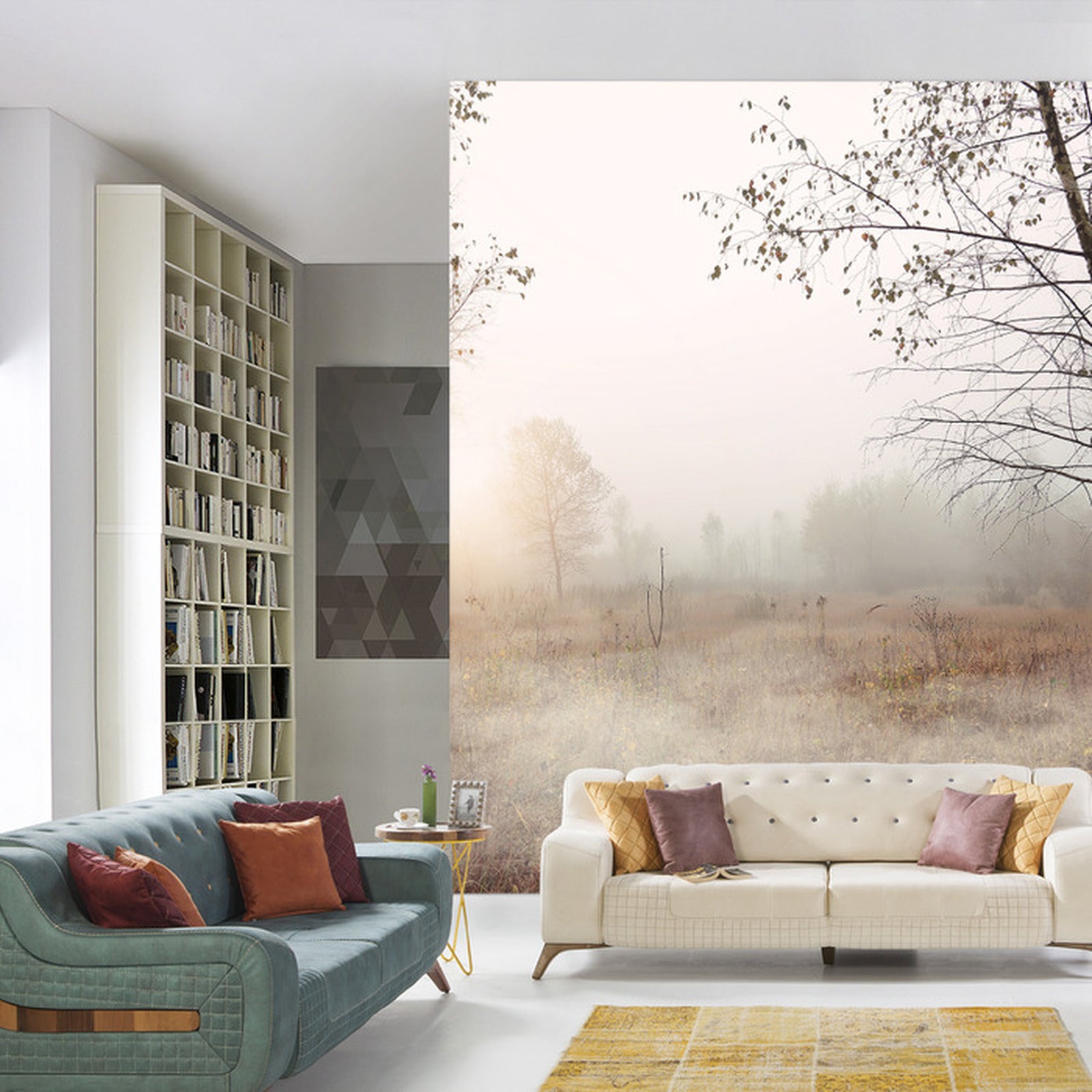 Fototapet Skog I Tåke