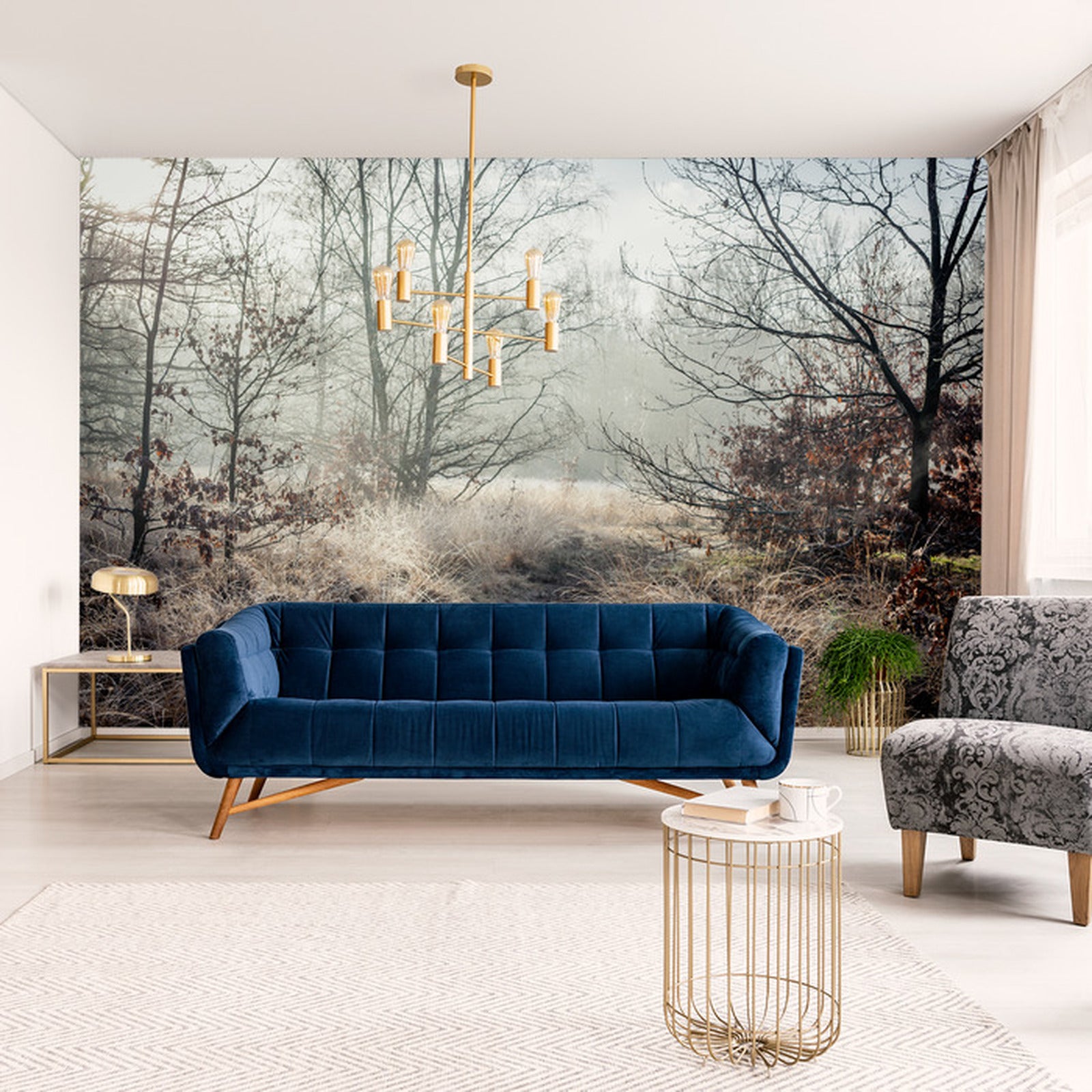 Fototapet Skog I Tåke