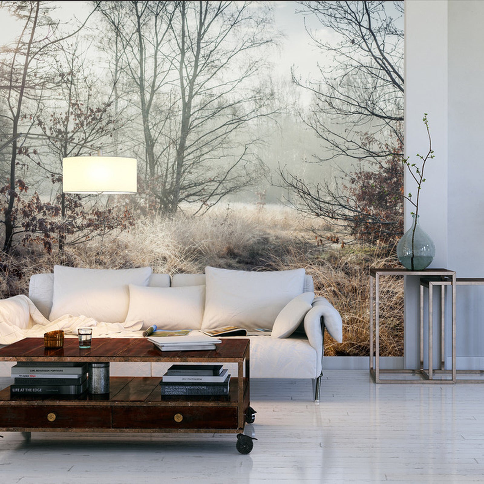 Fototapet Skog I Tåke