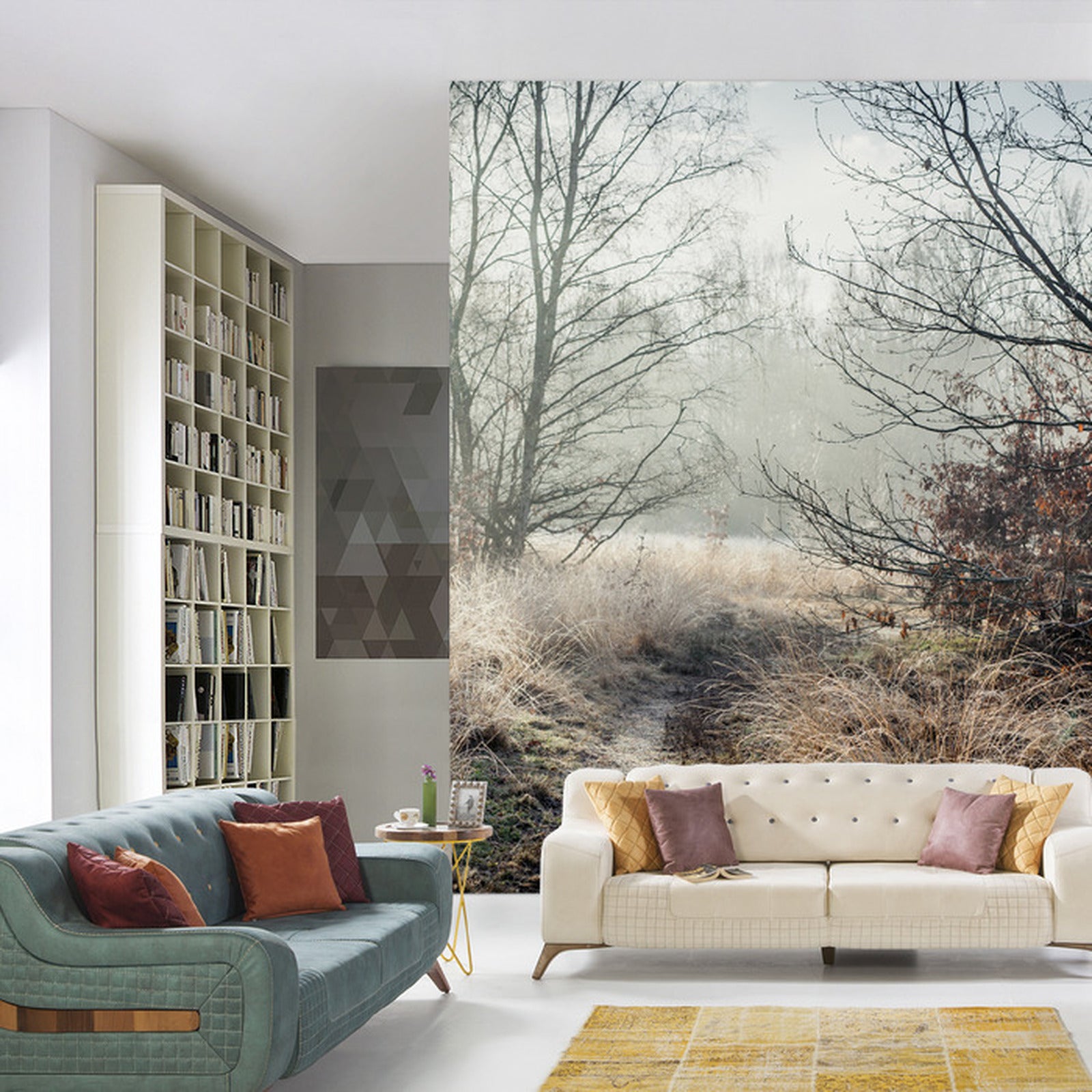 Fototapet Skog I Tåke