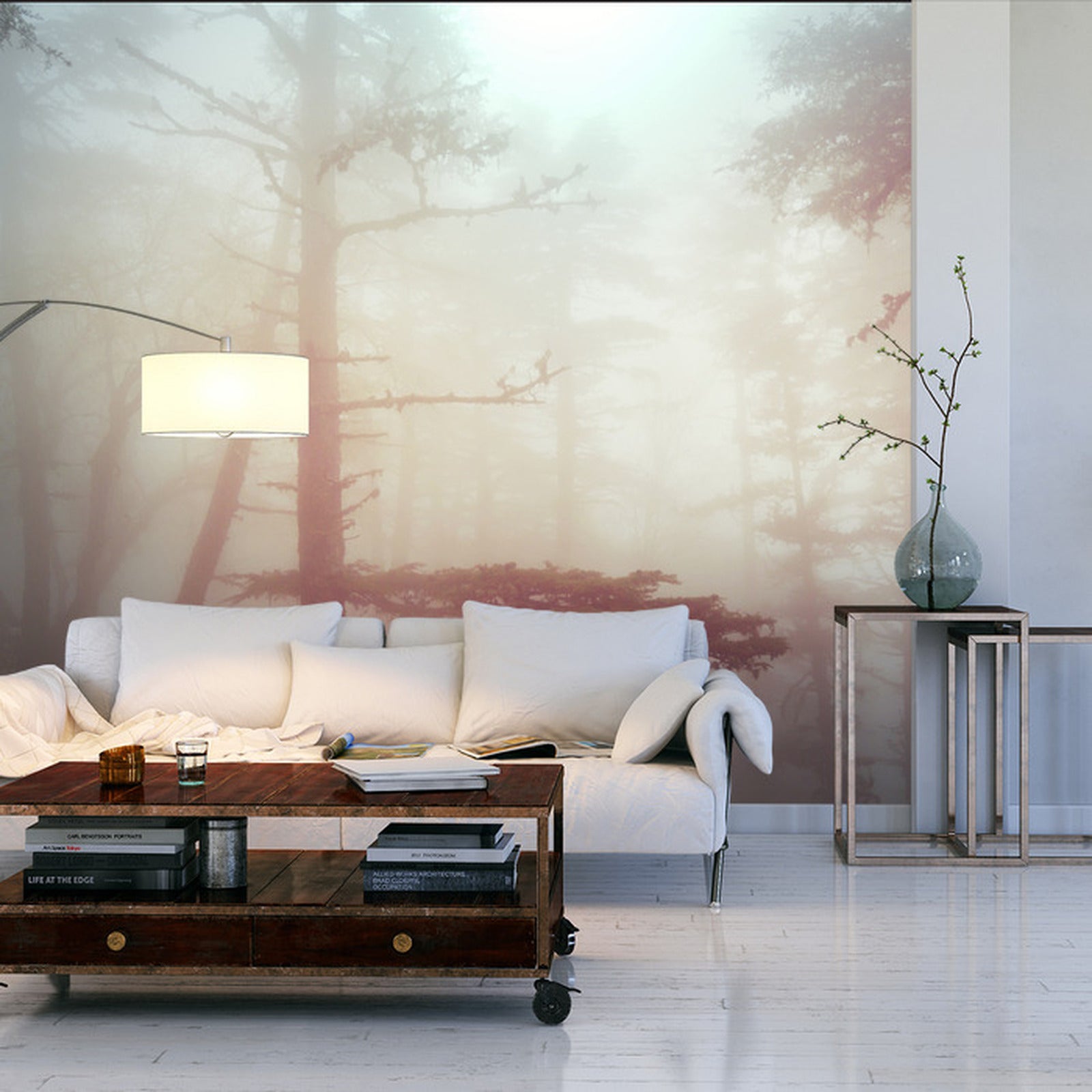 Fototapet Skog I Tåke