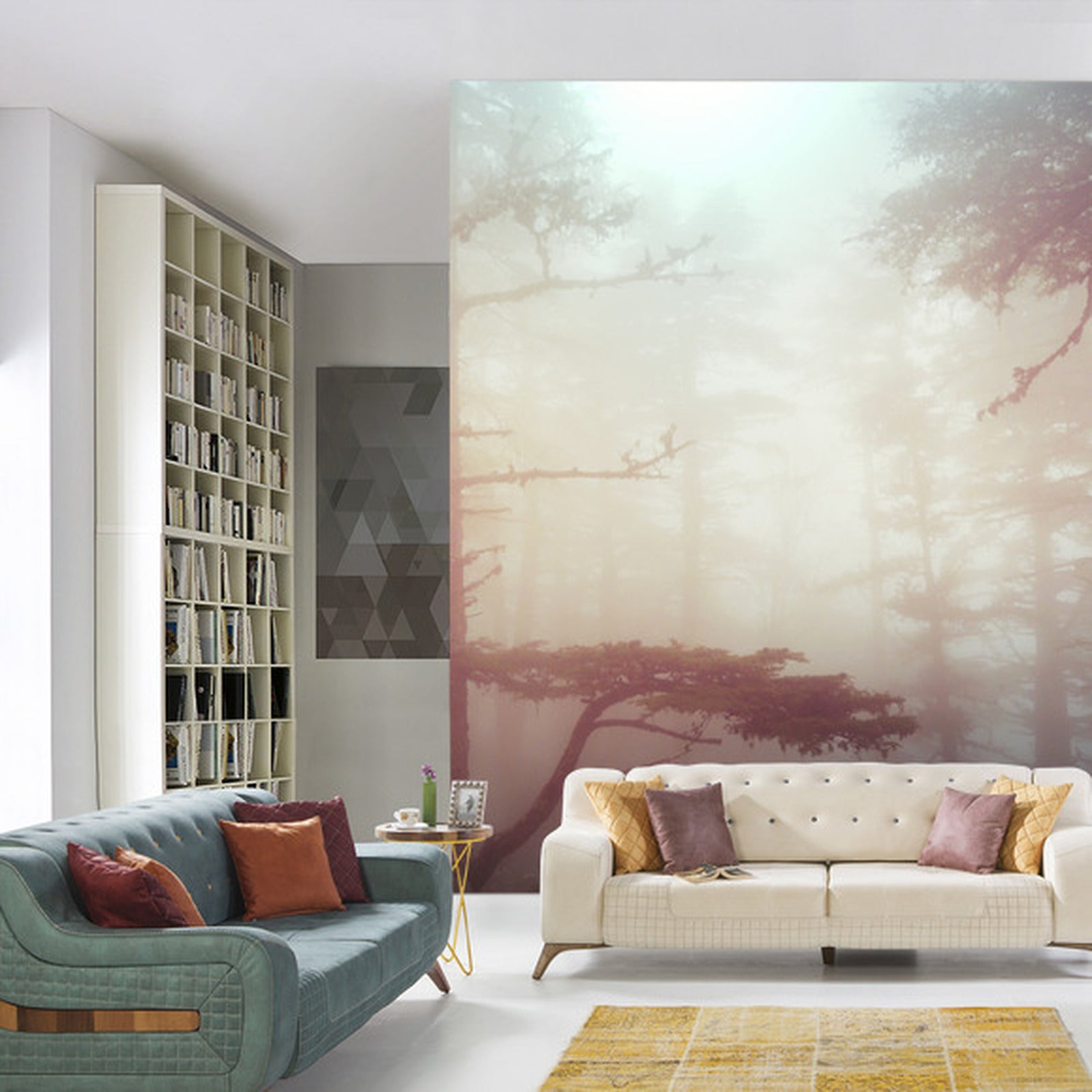 Fototapet Skog I Tåke