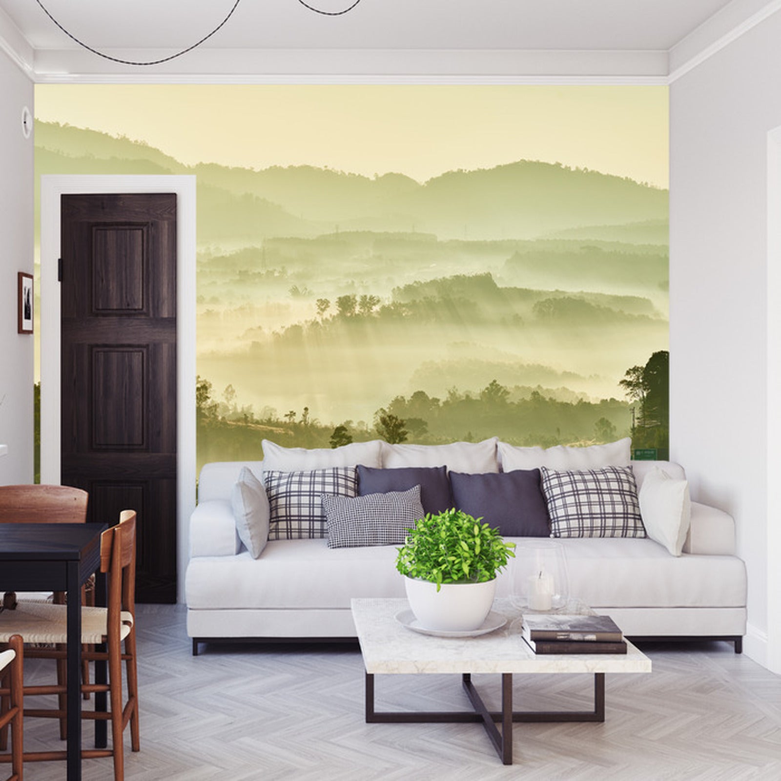 Fototapet Skog I Tåke