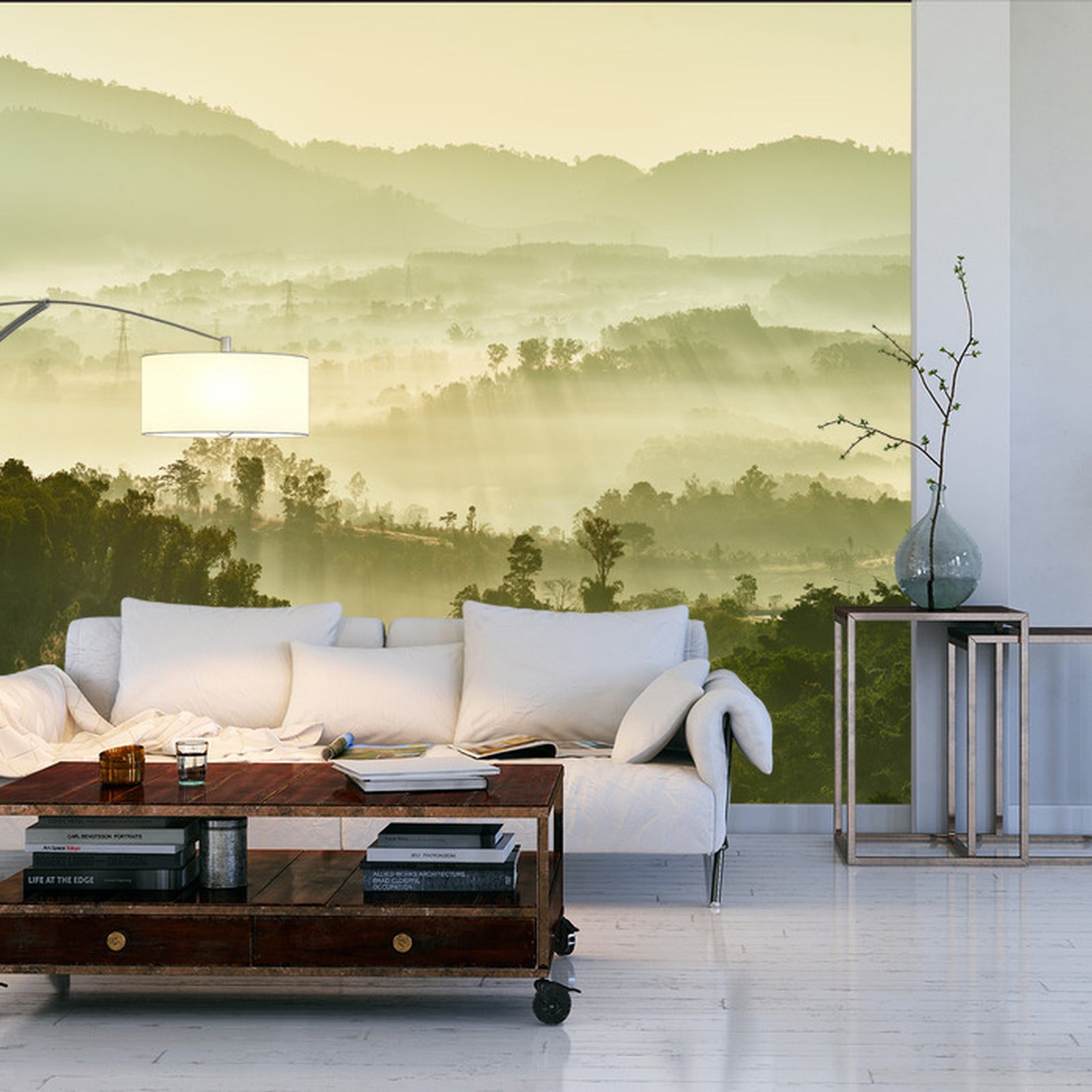 Fototapet Skog I Tåke