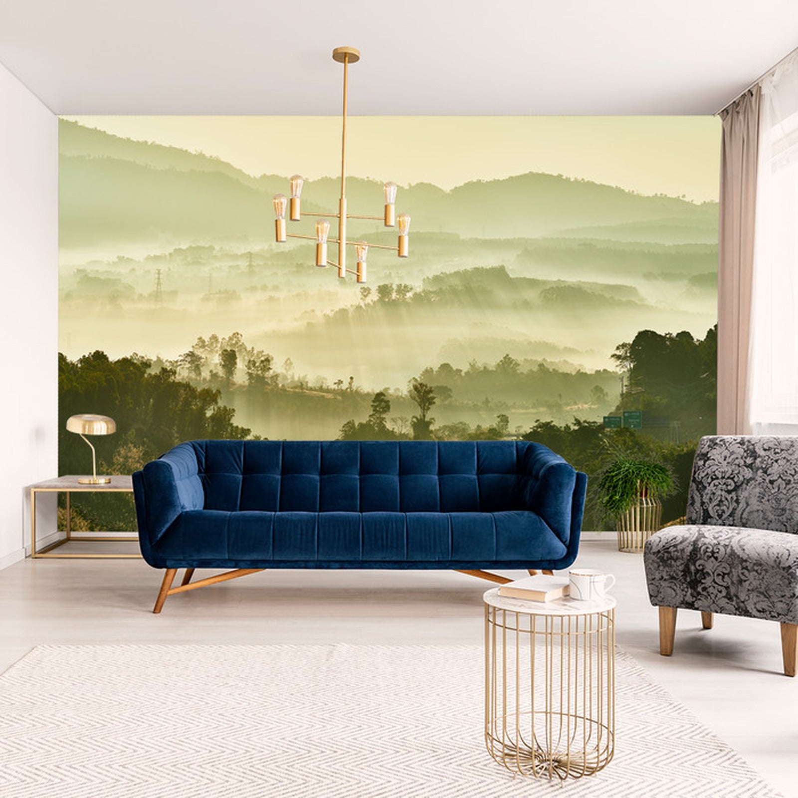 Fototapet Skog I Tåke