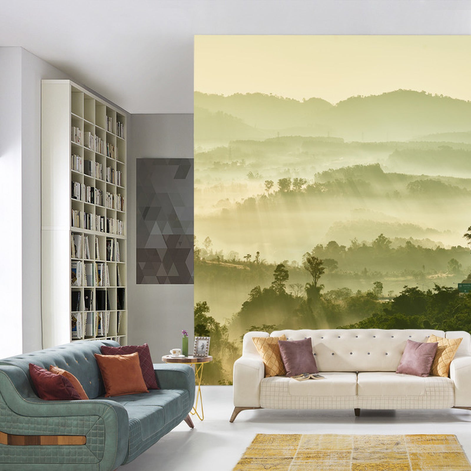 Fototapet Skog I Tåke