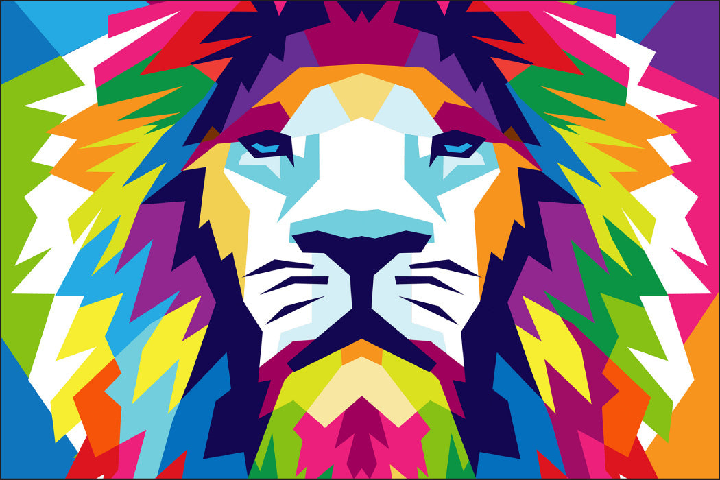 Fototapet Geometrisk Løve