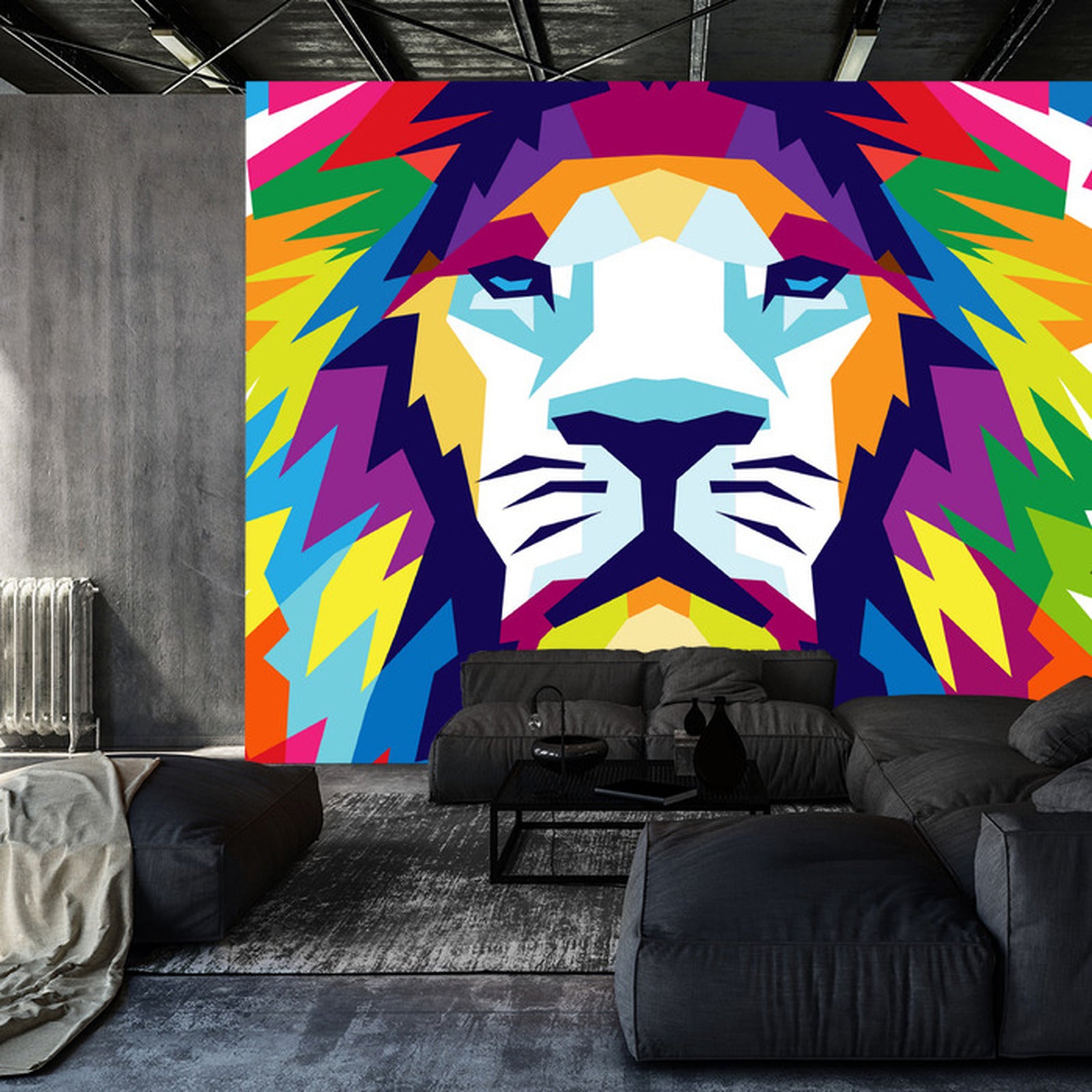 Fototapet Geometrisk Løve