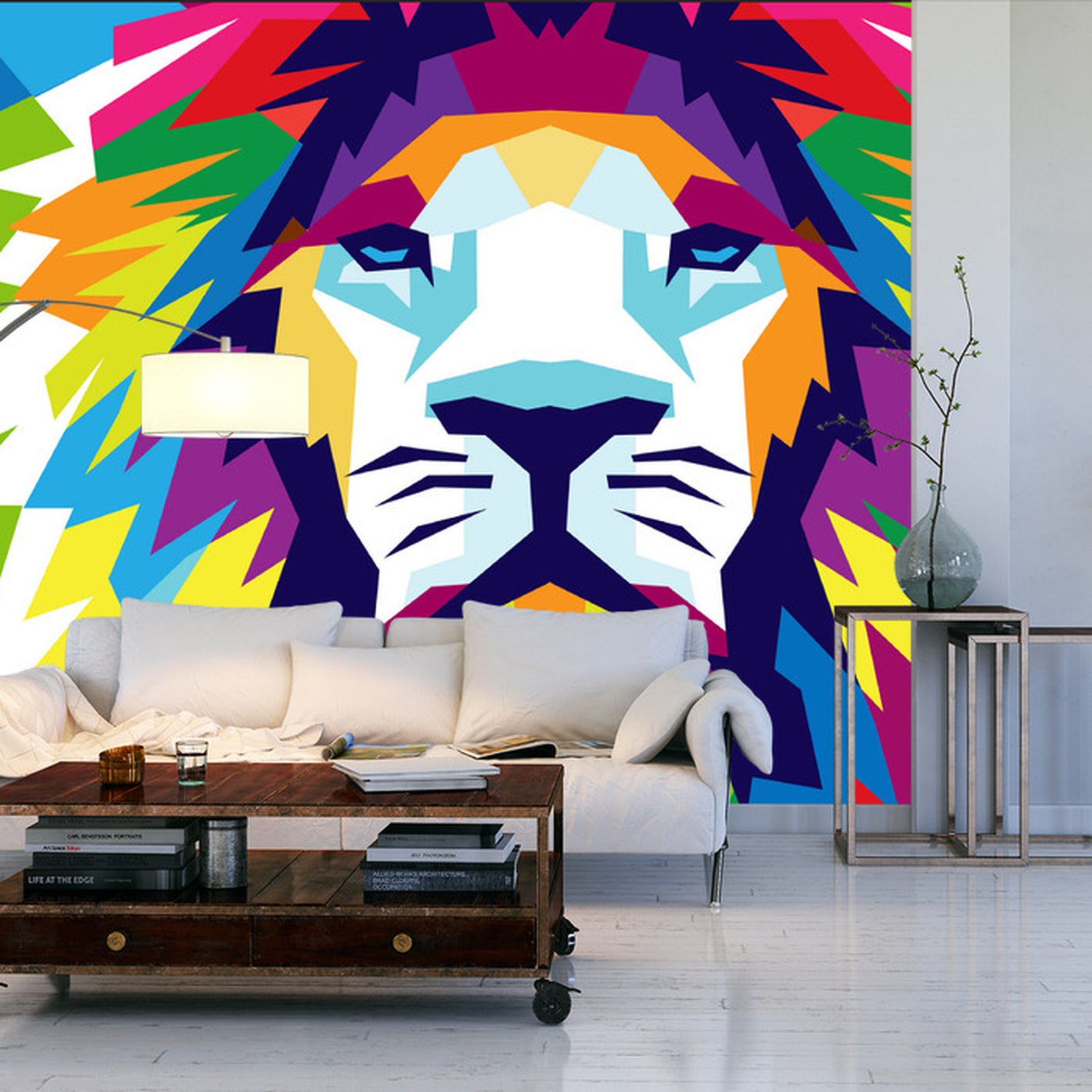 Fototapet Geometrisk Løve