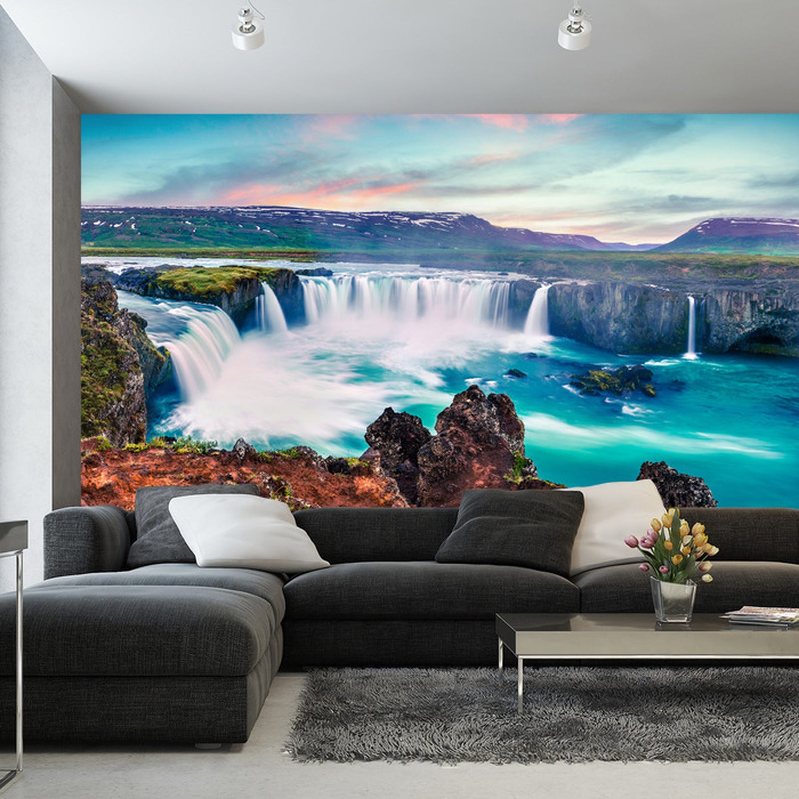 Fototapet Godafoss Foss