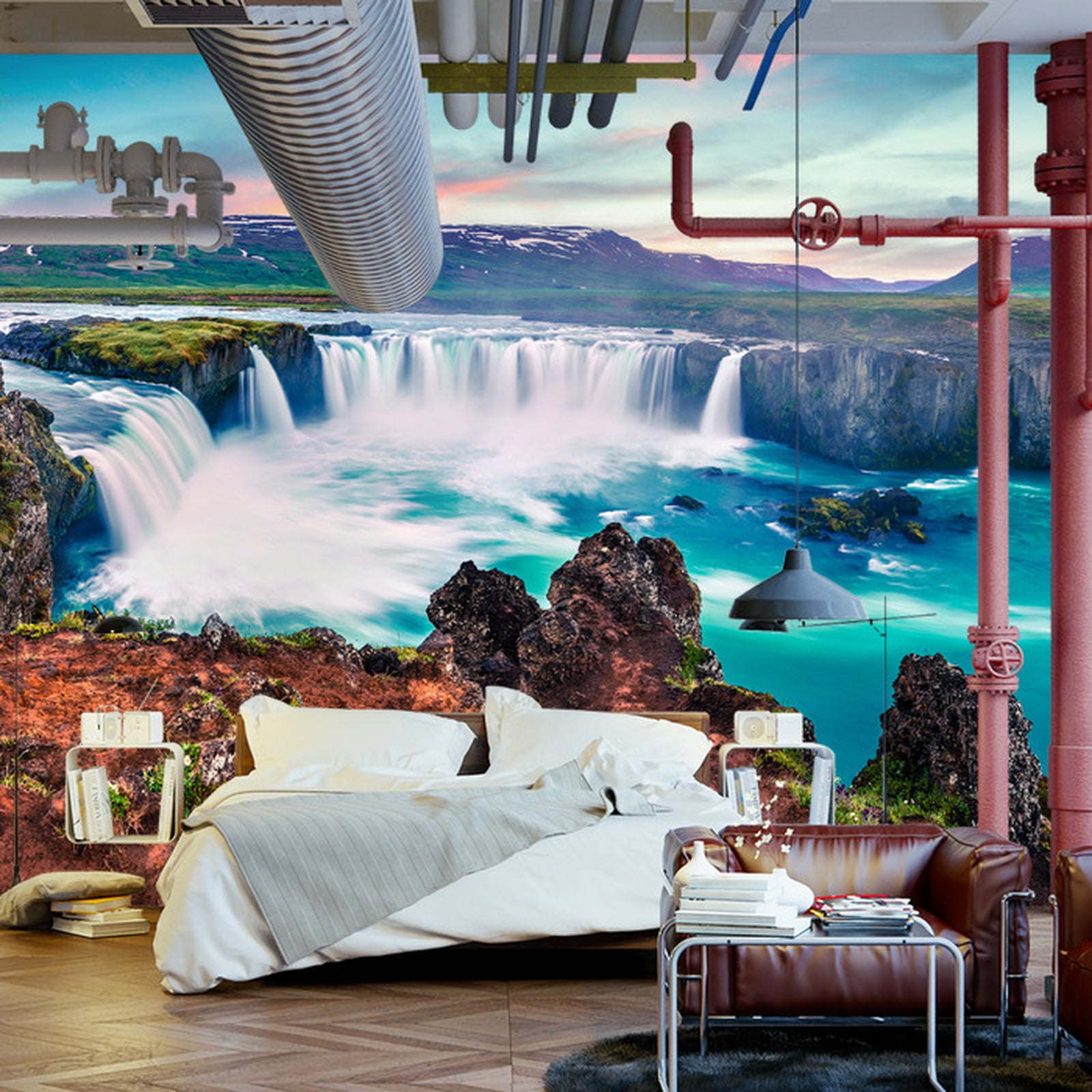 Fototapet Godafoss Foss