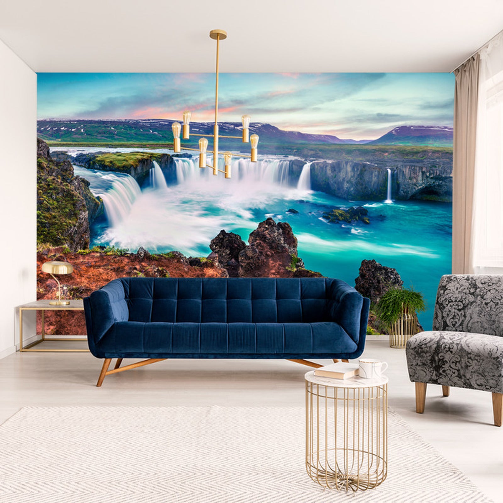 Fototapet Godafoss Foss