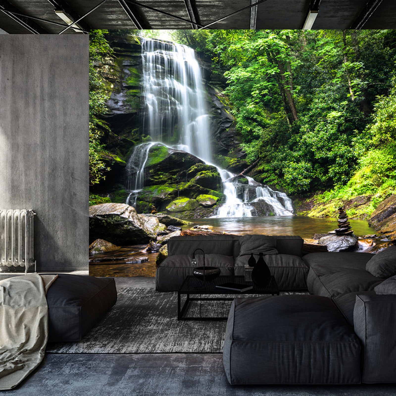 Fototapet Veggmaleri Cascade Fossen