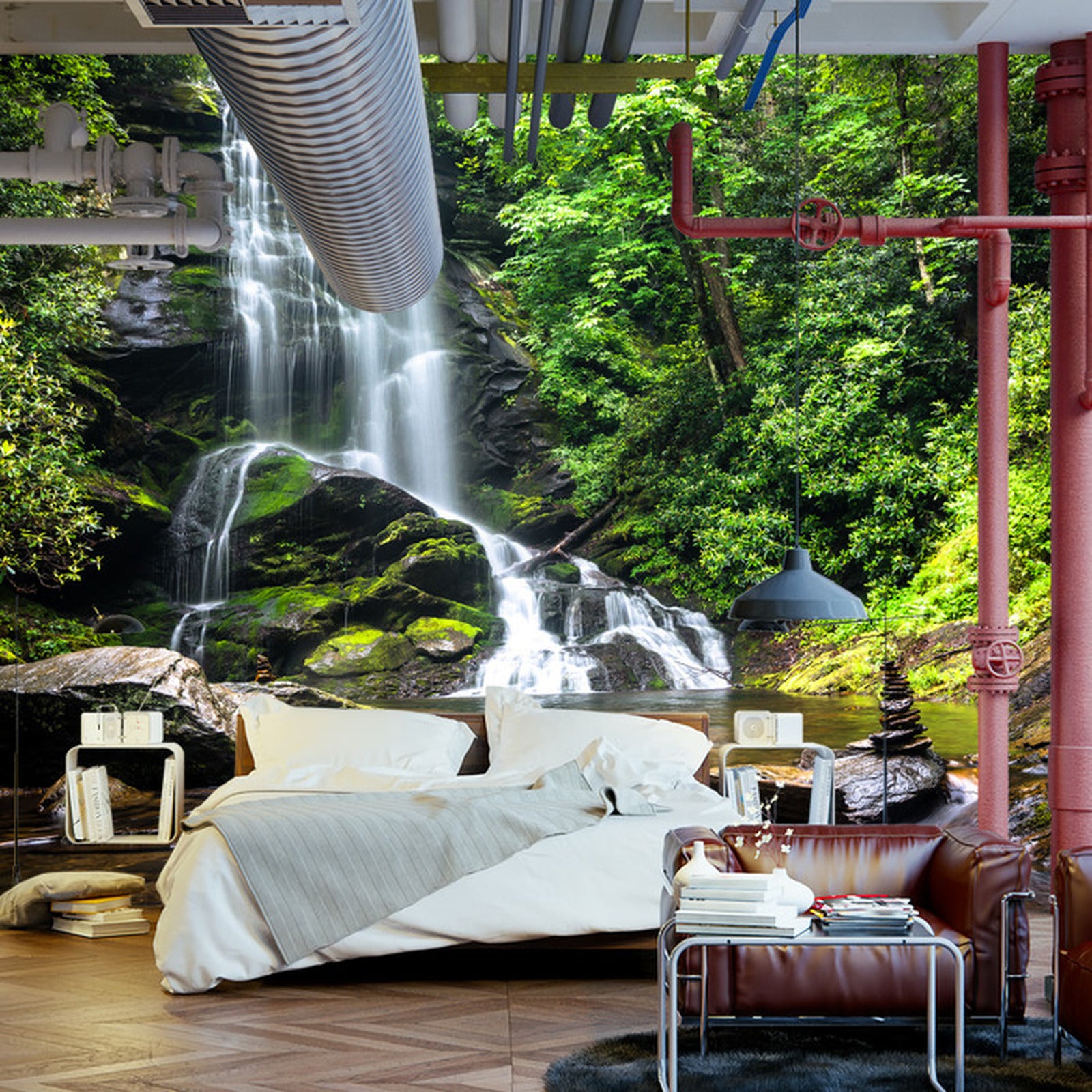 Fototapet Veggmaleri Cascade Fossen