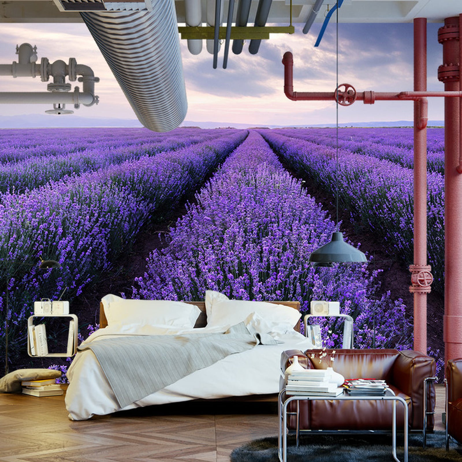 Fototapet lavendel-blomster