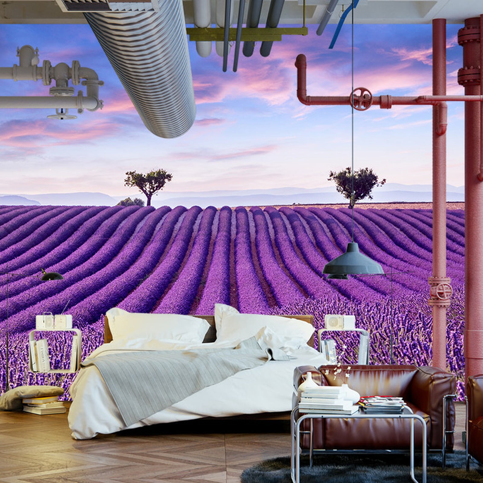 Fototapet Lavendelslette