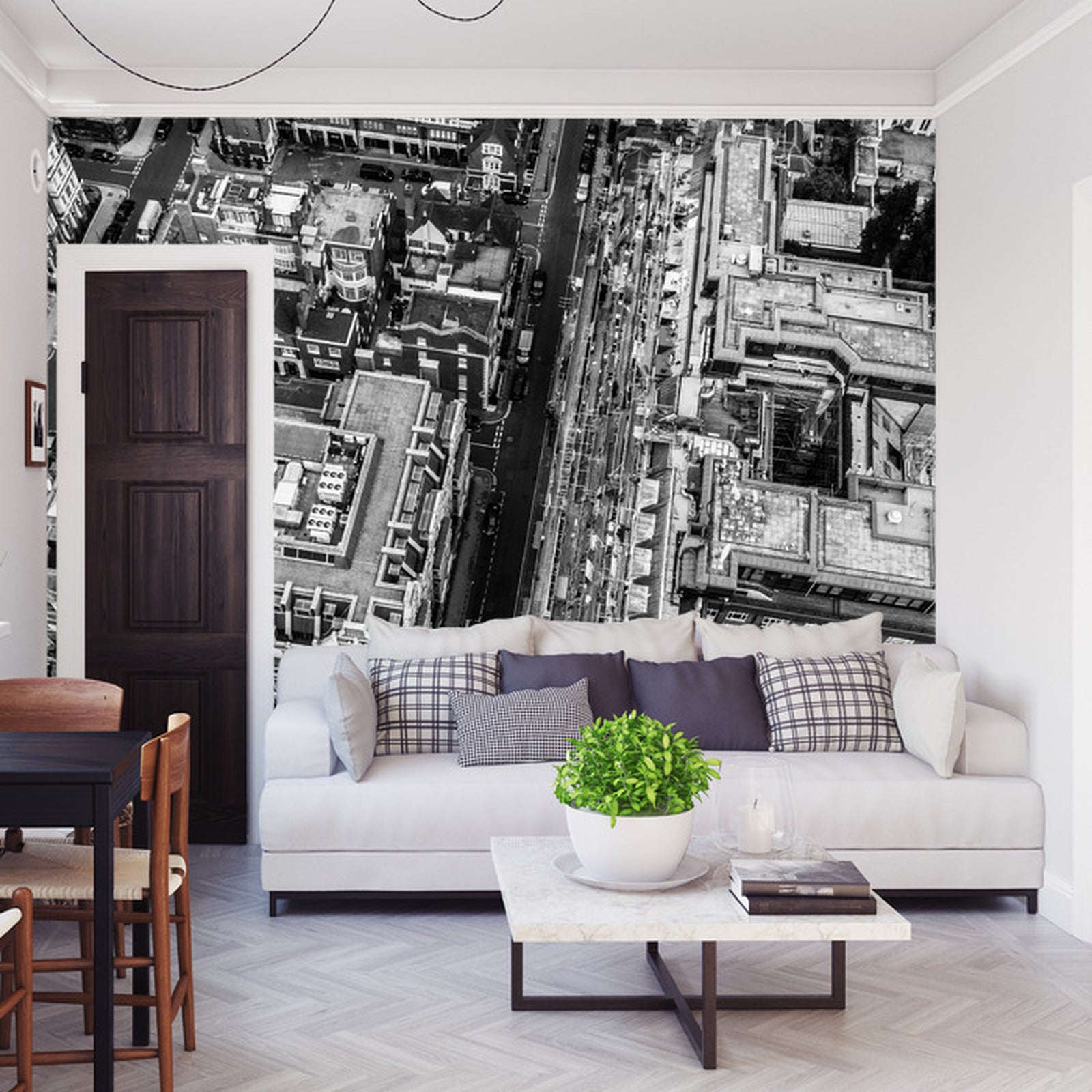 Fototapet London Svart Og Hvitt