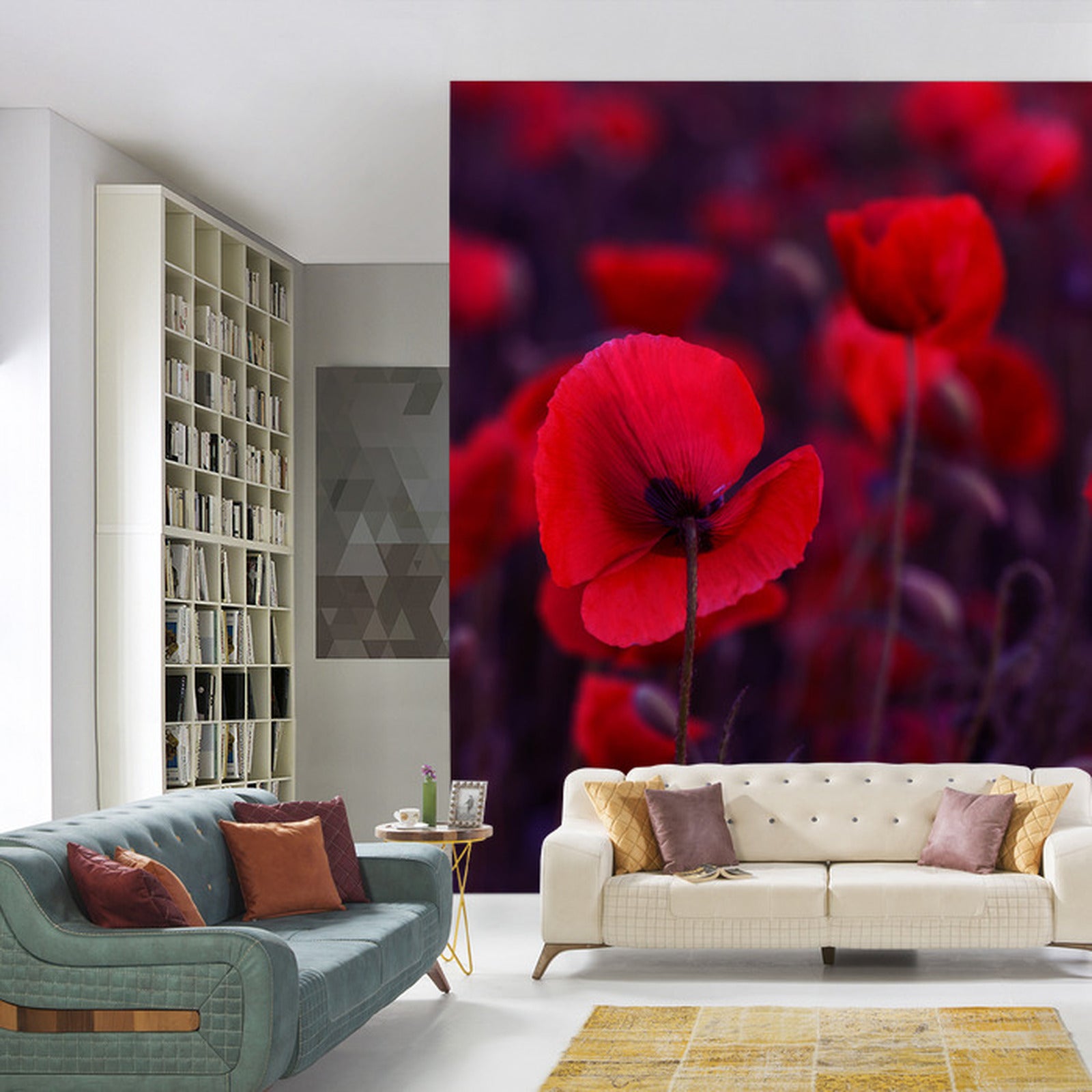 Fototapet Ville Røde Valmuer