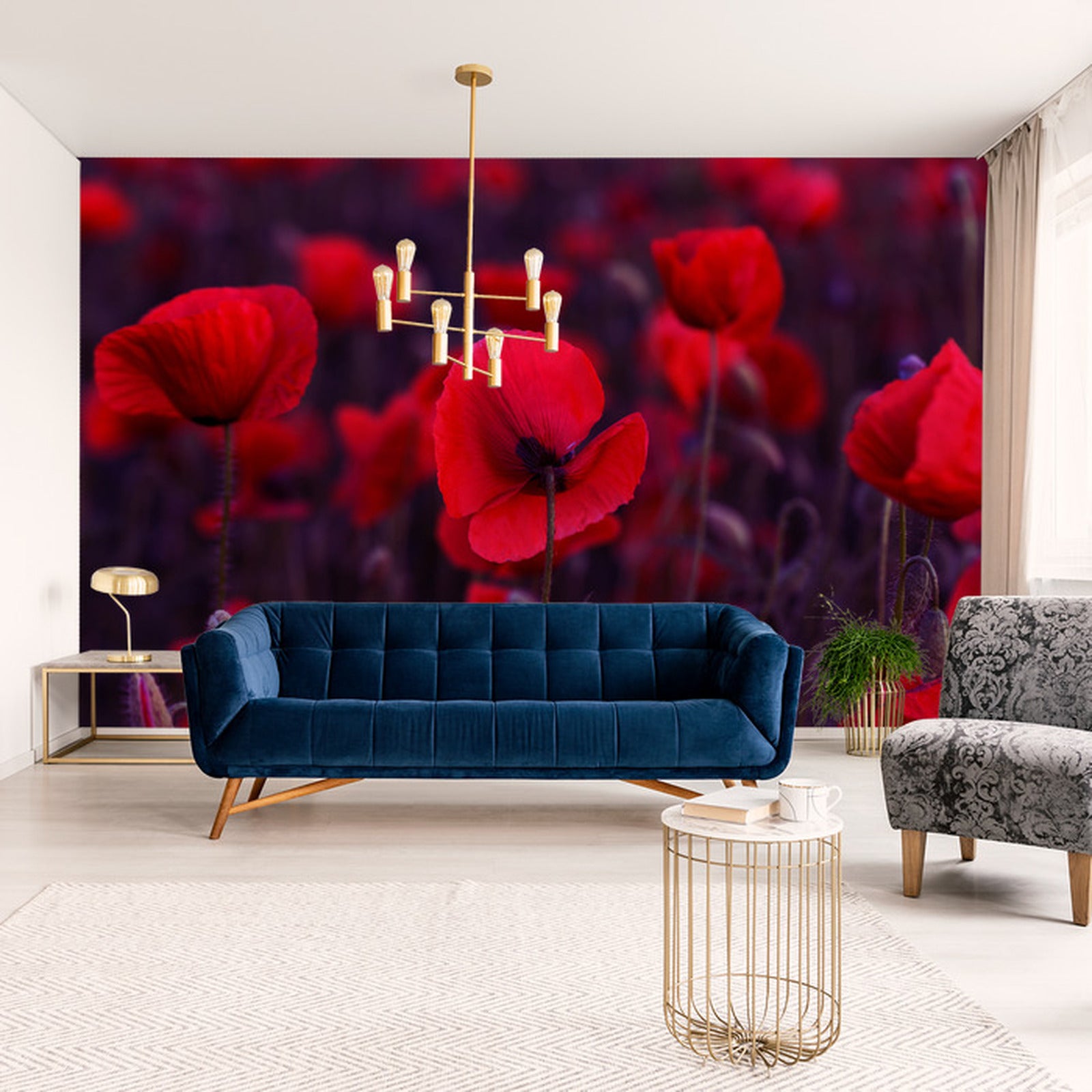 Fototapet Ville Røde Valmuer