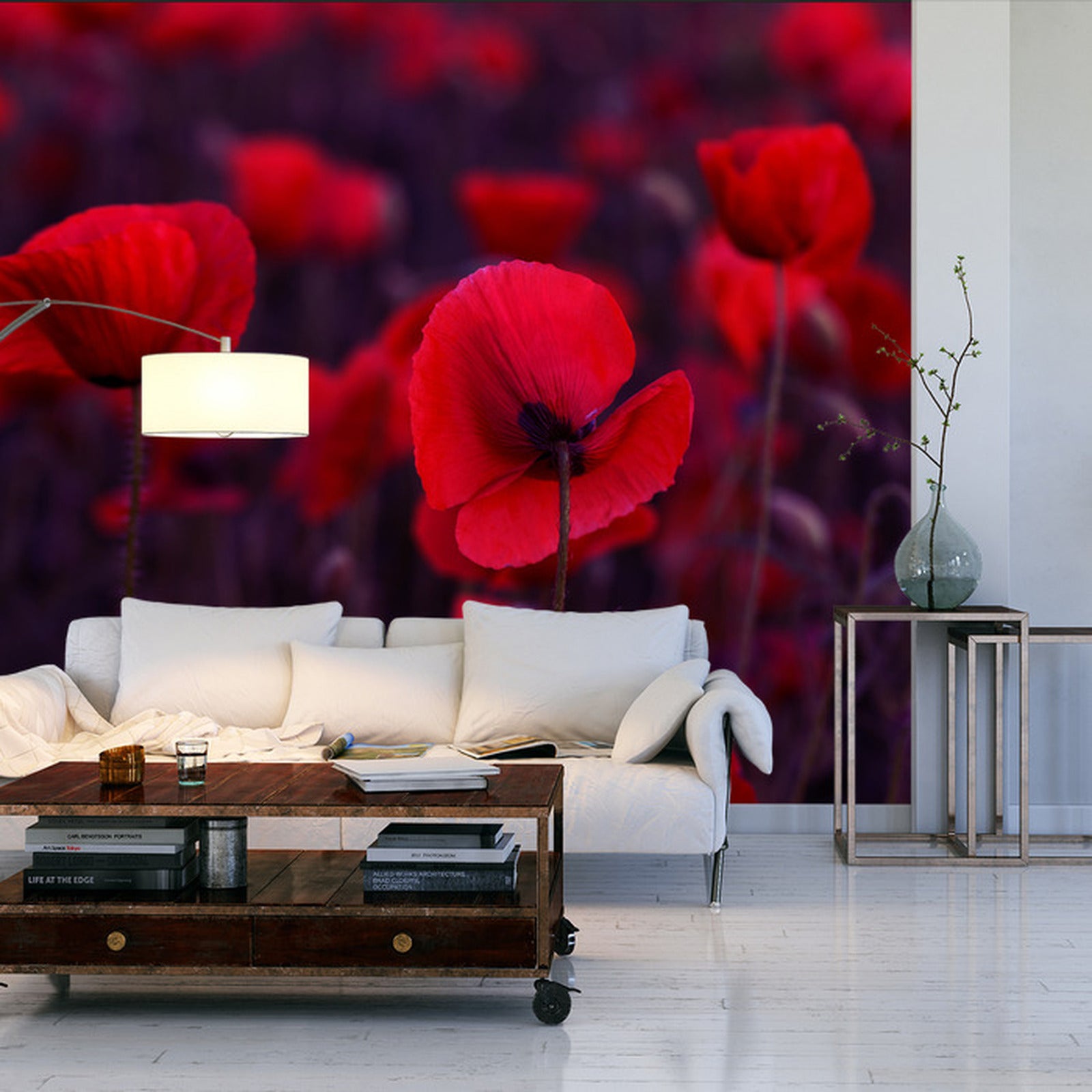 Fototapet Ville Røde Valmuer