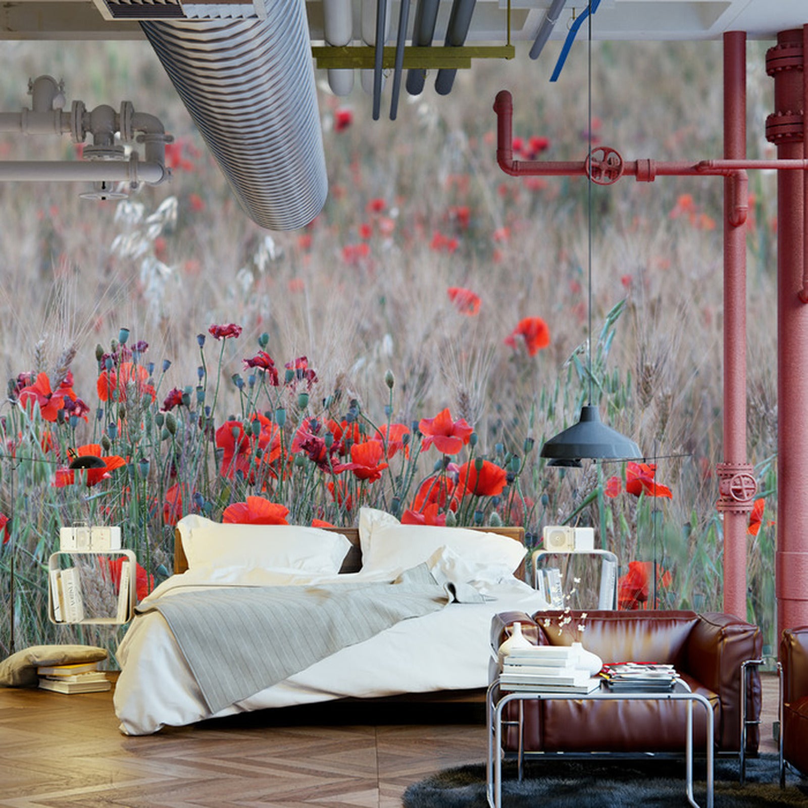 Fototapet Valmuefelt