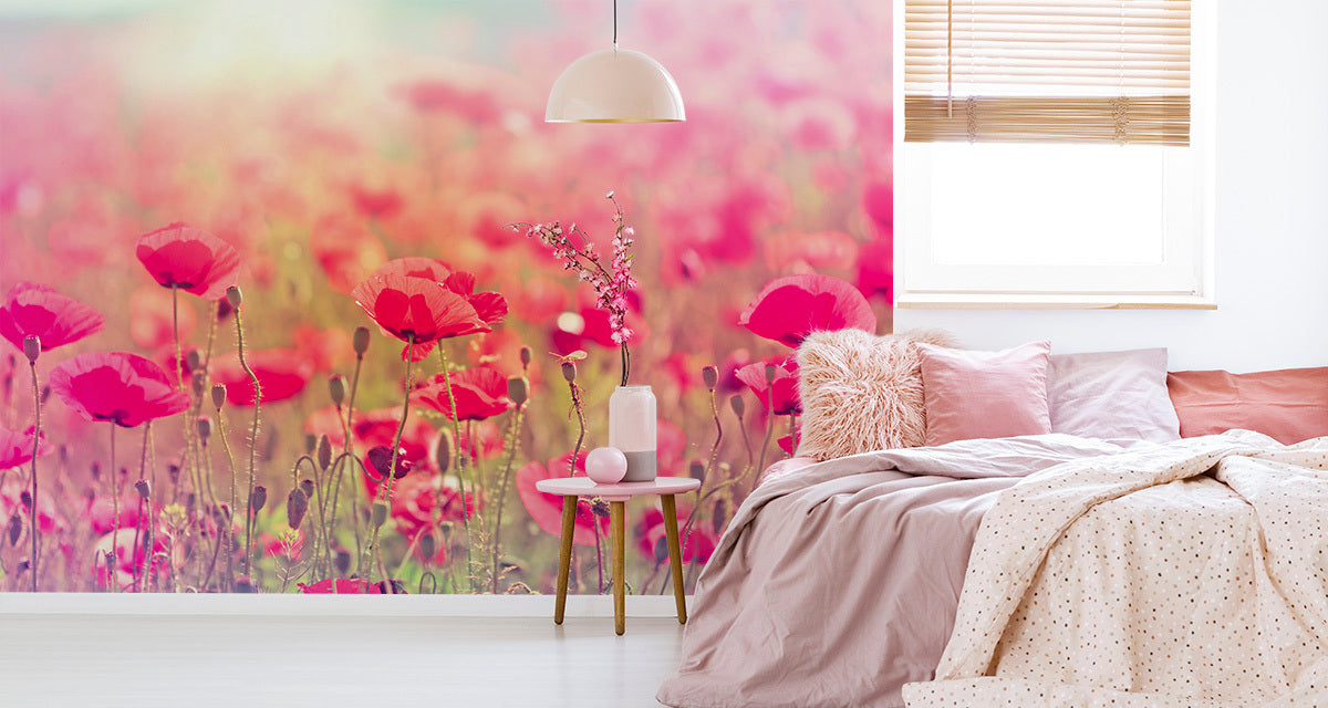 Fototapet Vill Valmuer