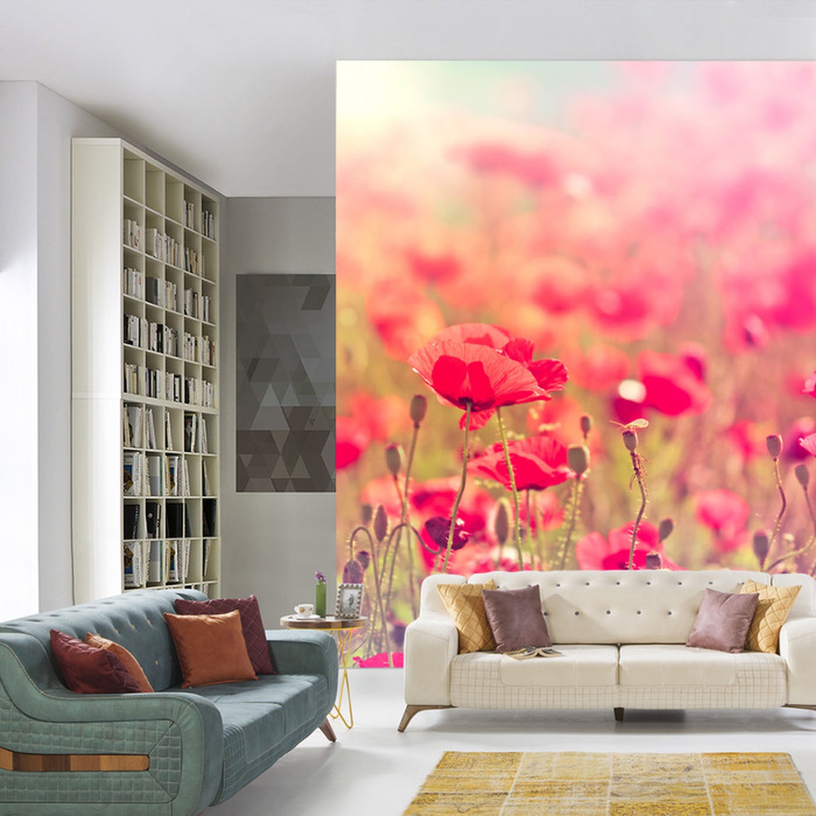 Fototapet Vill Valmuer