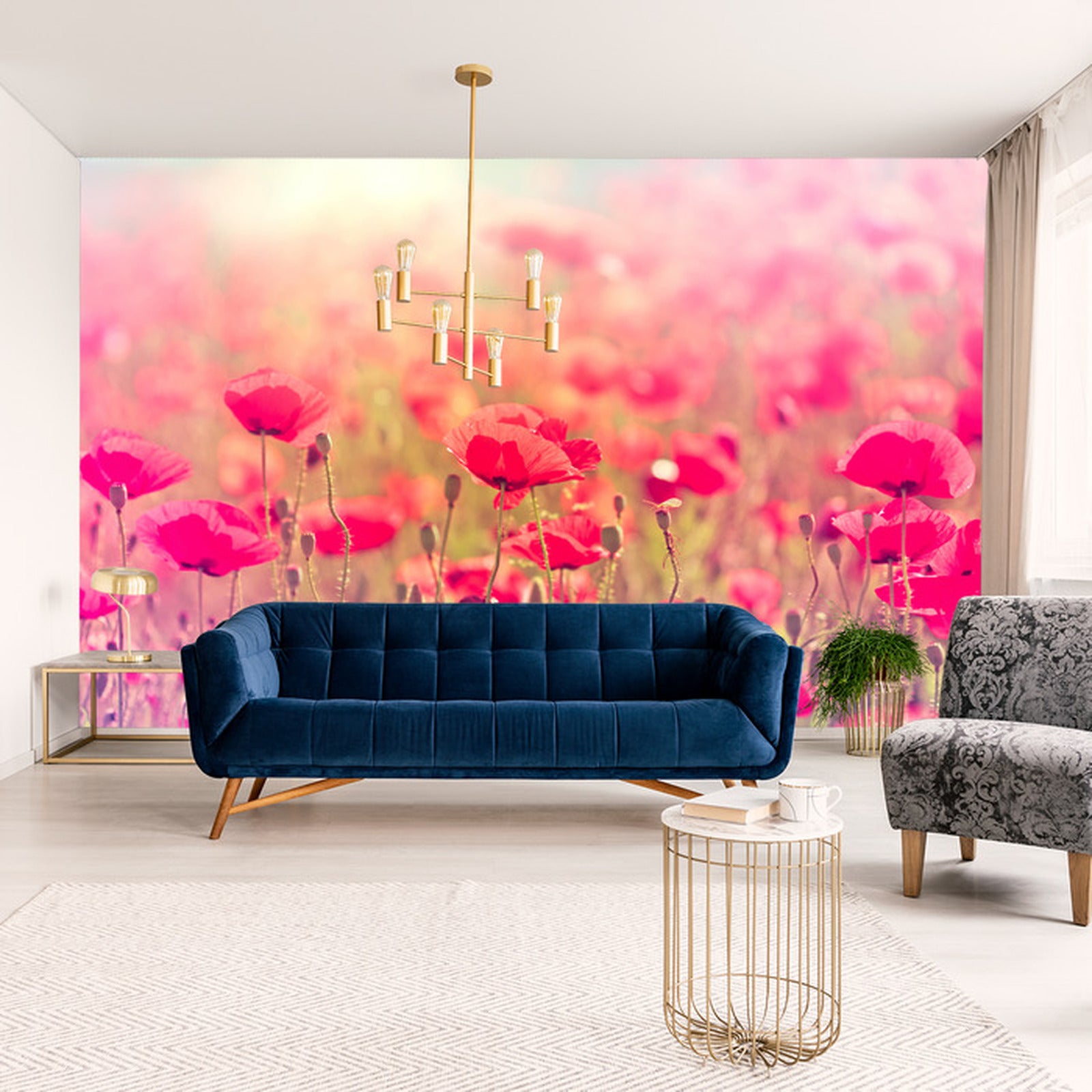 Fototapet Vill Valmuer