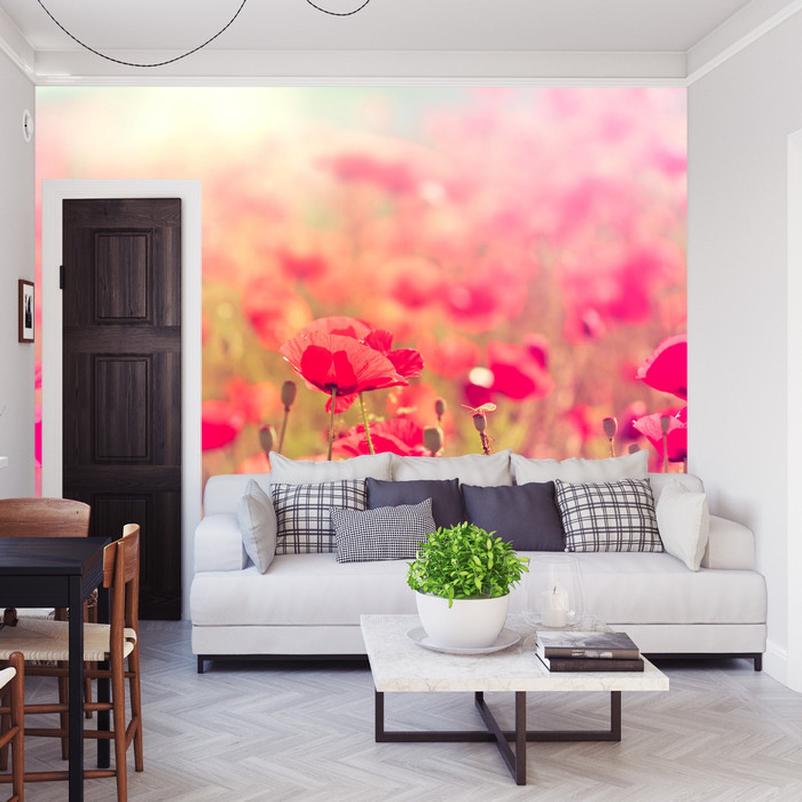 Fototapet Vill Valmuer