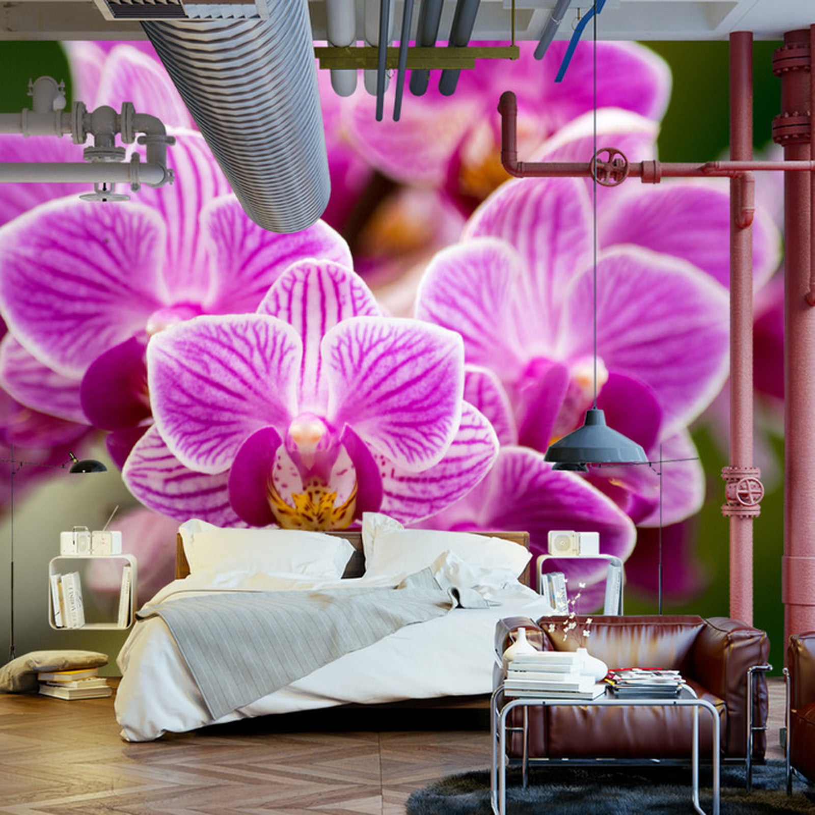 Fototapet Orkidébukett