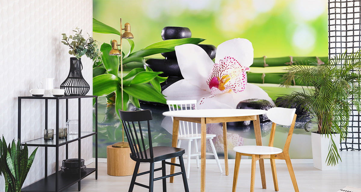 Fototapet Vakkert Orkidé Spa