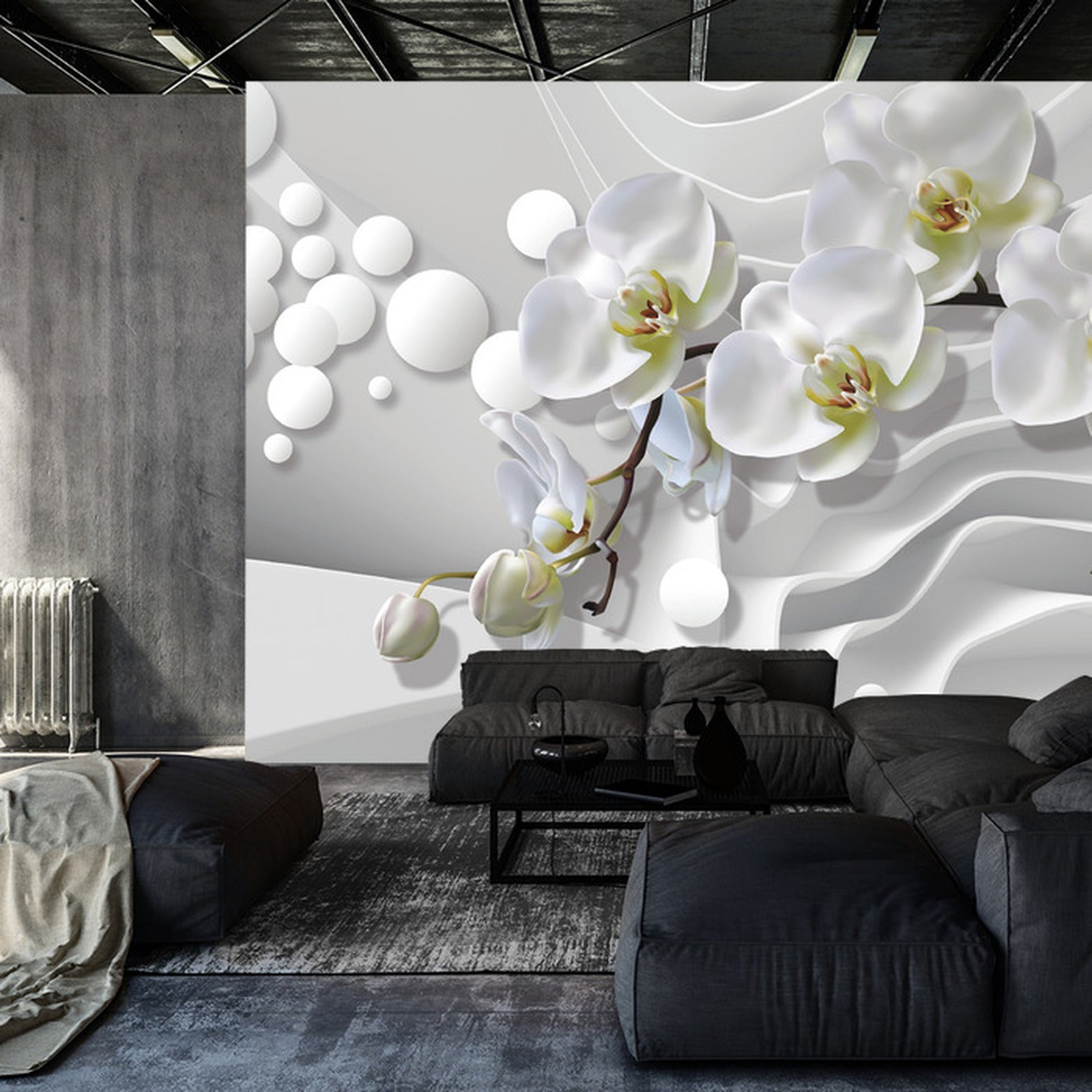 Fototapet Hvite Orkideer