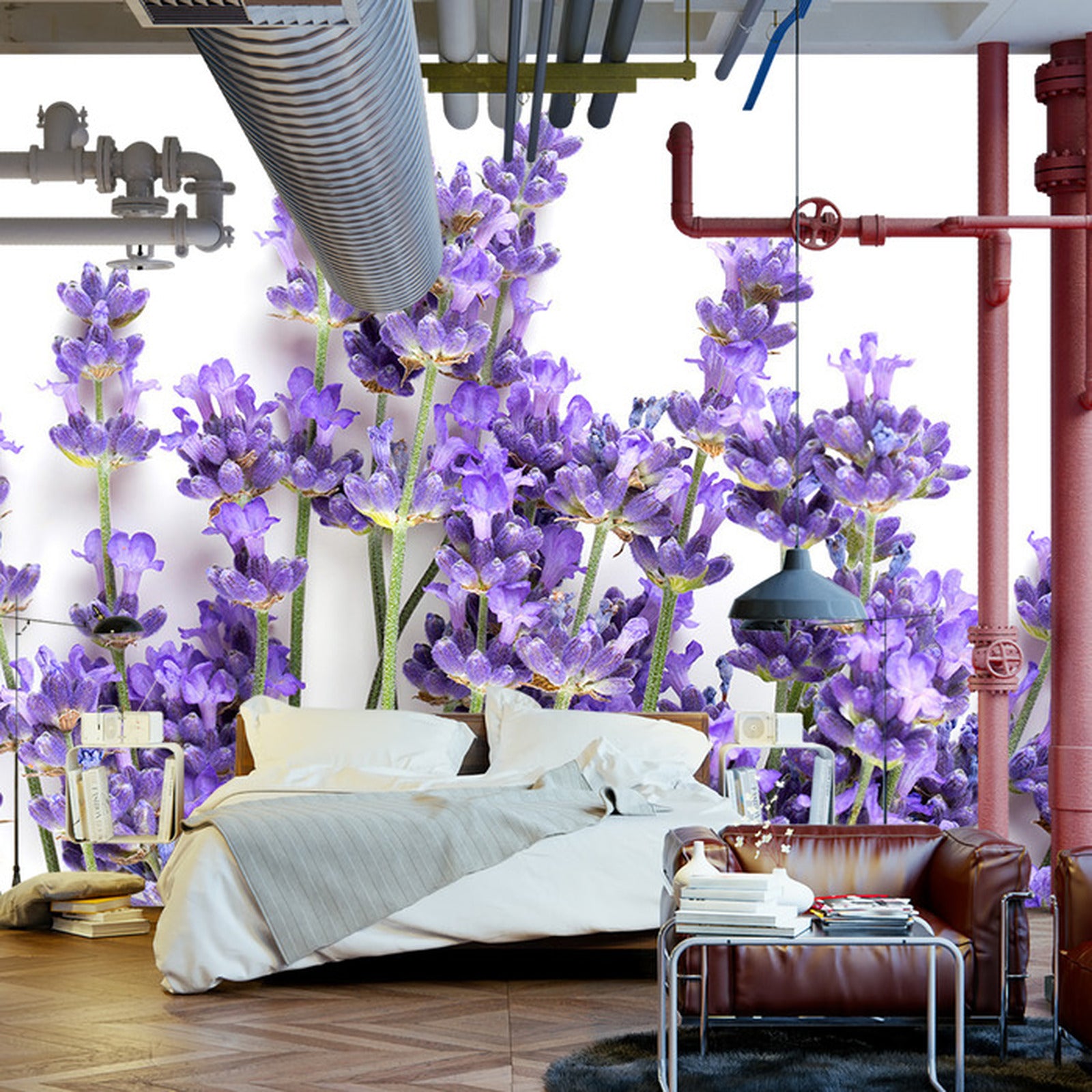 Fototapet lavendel-stilker