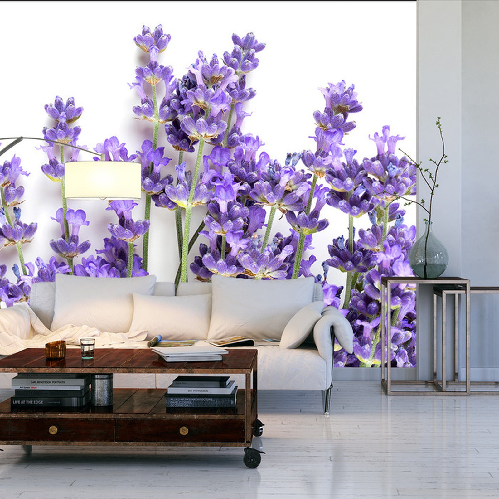 Fototapet lavendel-stilker