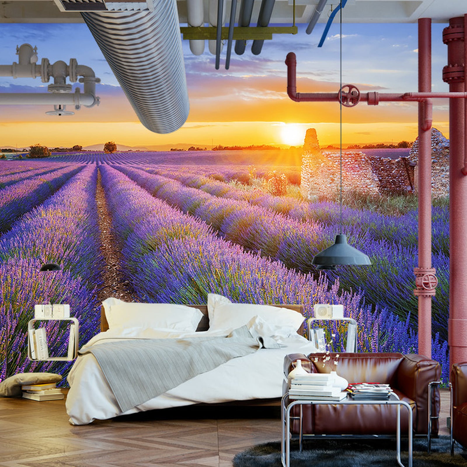 Fototapet lavendel-blomster 4