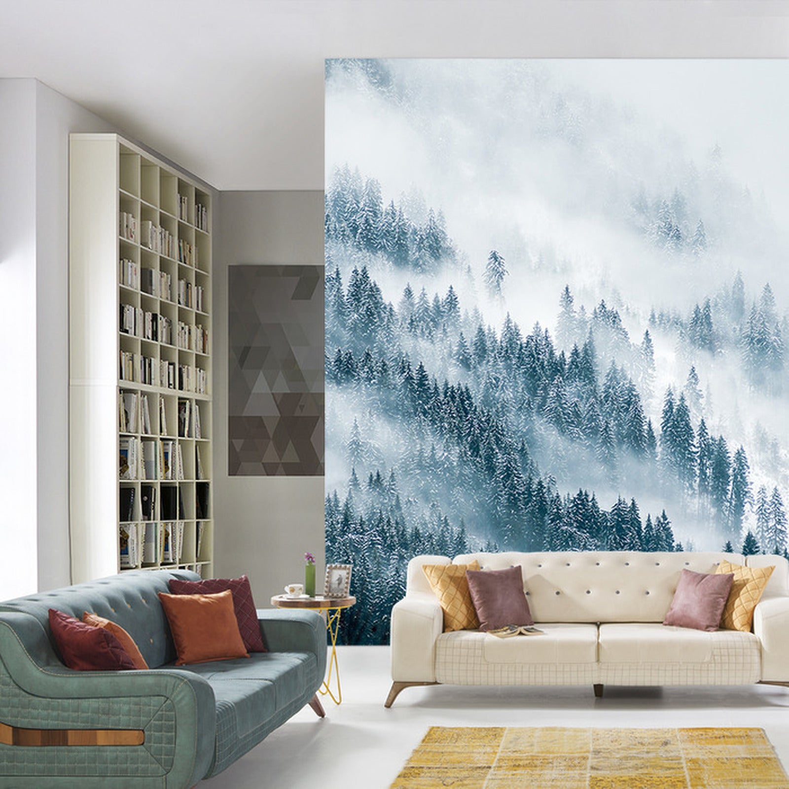 Fototapet Skog I Tåke