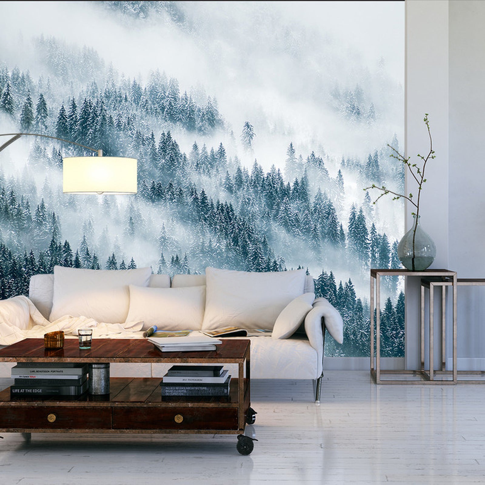 Fototapet Skog I Tåke