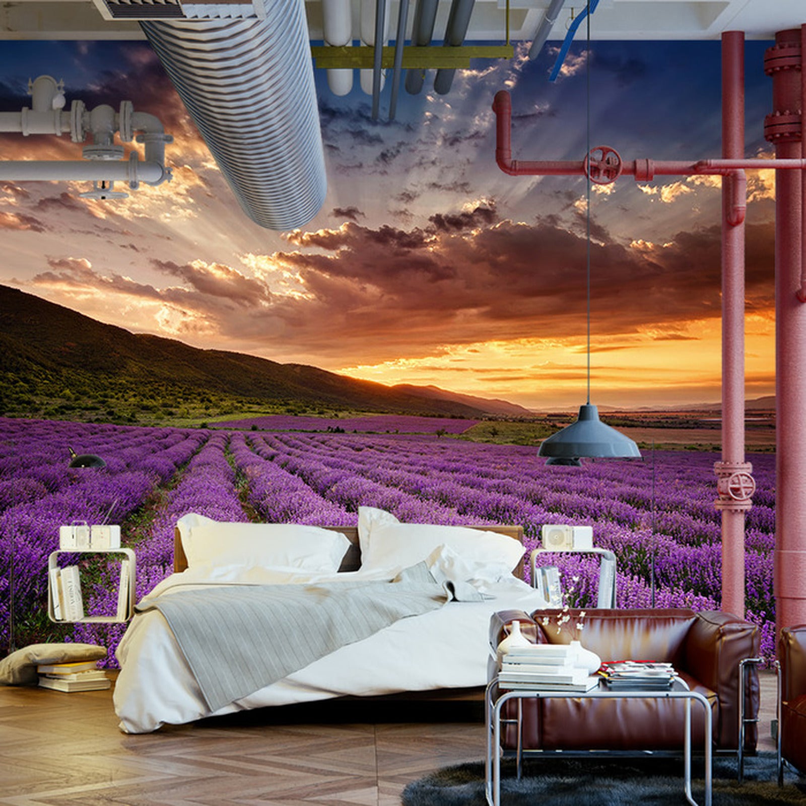 Fototapet Lavendelslette 2