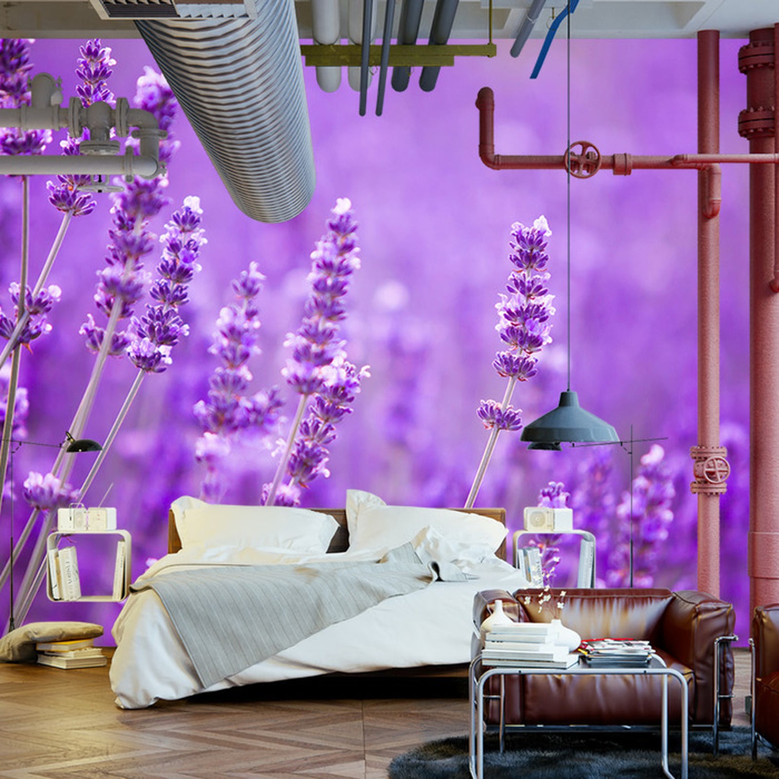 Fototapet Fototapete Landschaft Feld Lavendel